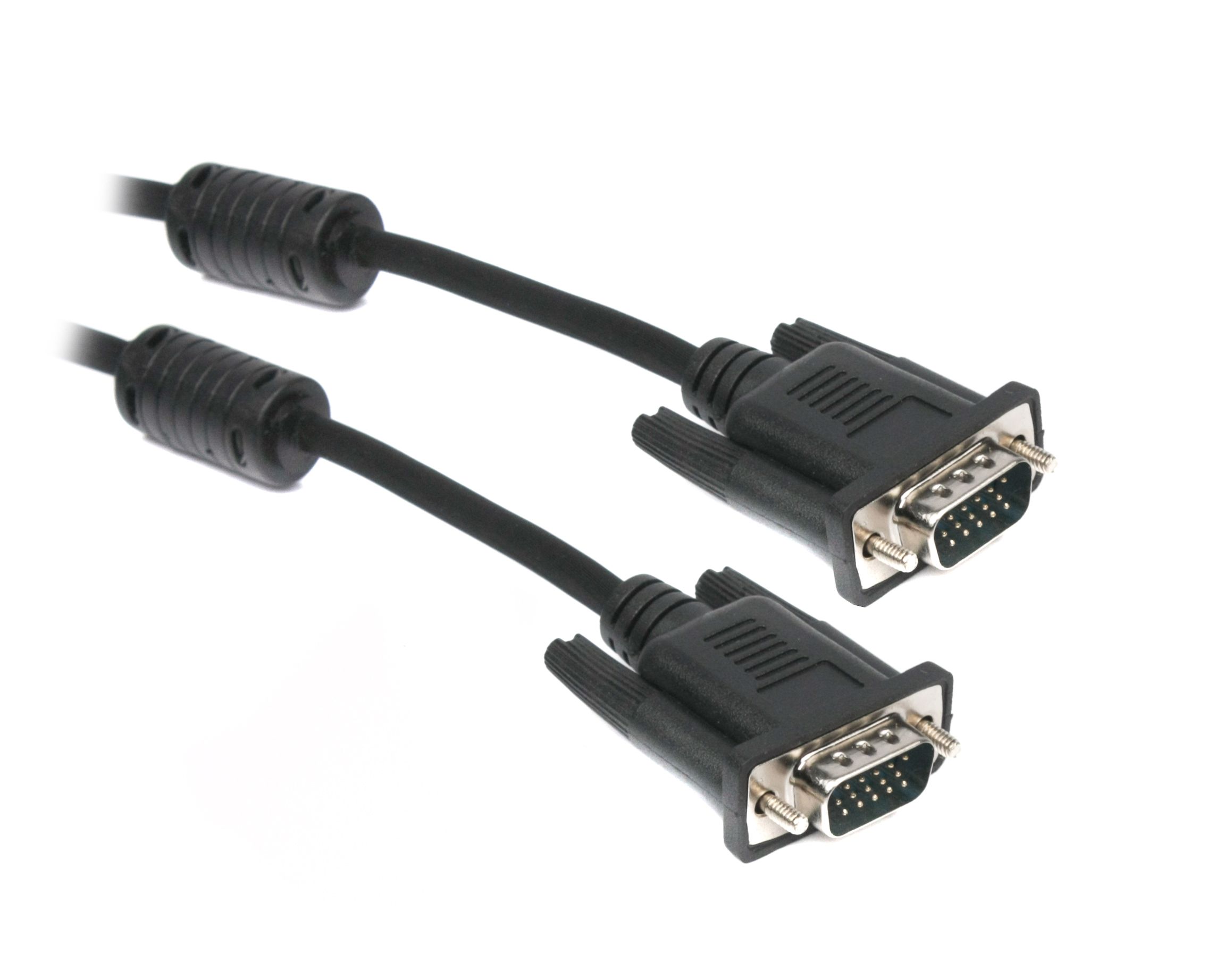 Кабель VGA, 3+4C HD15M, подвійне екранування, 2 ферити, 1.8 м Maxxter