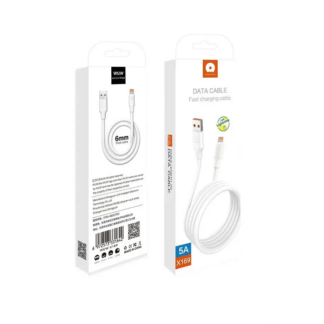 Кабель WUW-X169 USB Lightning 5А white — фото 3
