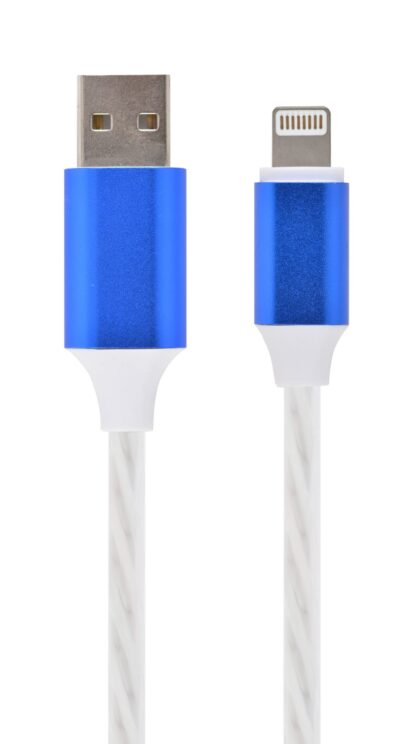 Кабель з підсвічуванням USB 2.0 А-тато/Lightning, 1.0 м, 2 А (10 Вт)