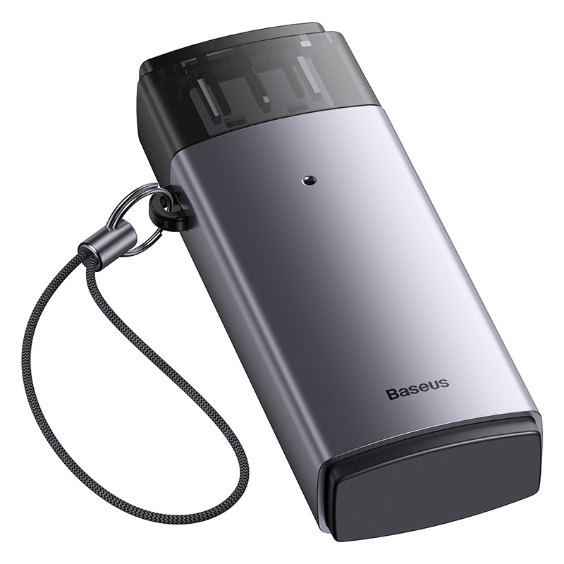 Кардрідер Baseus Lite Series USB-A to SD/TF Card Reader Grey — фото 7