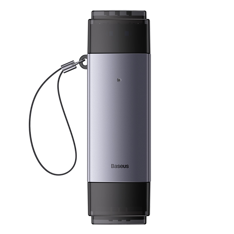 Кардрідер Baseus Lite Series USB-A & Type-C to SD/TF Card Reader Grey