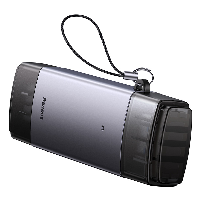 Кардрідер Baseus Lite Series USB-A & Type-C to SD/TF Card Reader Grey — фото 6