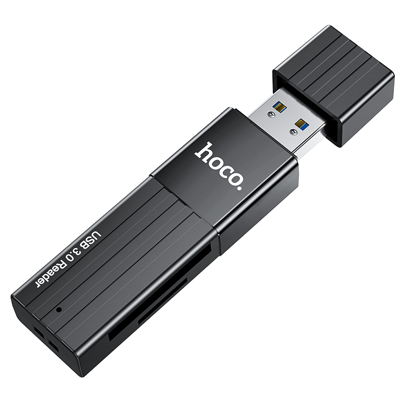 Кардрідер HOCO HB20 Mindful 2-in-1card reader(USB3.0) Black — фото 3