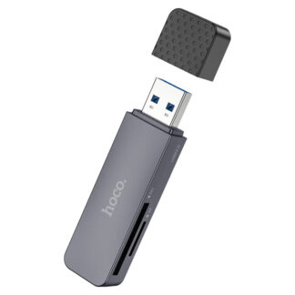 Кардрідер HOCO HB45 Spirit 2-in-1 USB 3.0 card reader Metal Gray