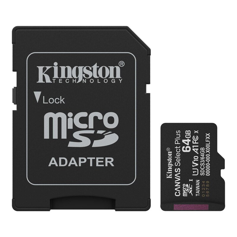 Карта пам'яті Kingston Canvas Select Plus 64GB microSDXC UHS-I