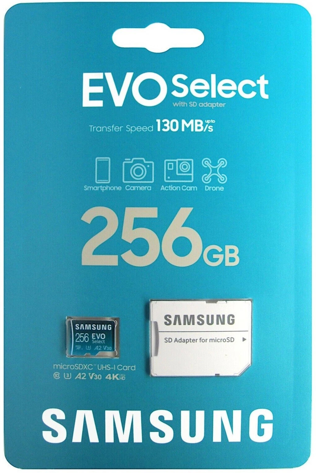 Карта пам'яті Samsung EVO Select 256Gb microSDXC UHS-I U3 — фото 4
