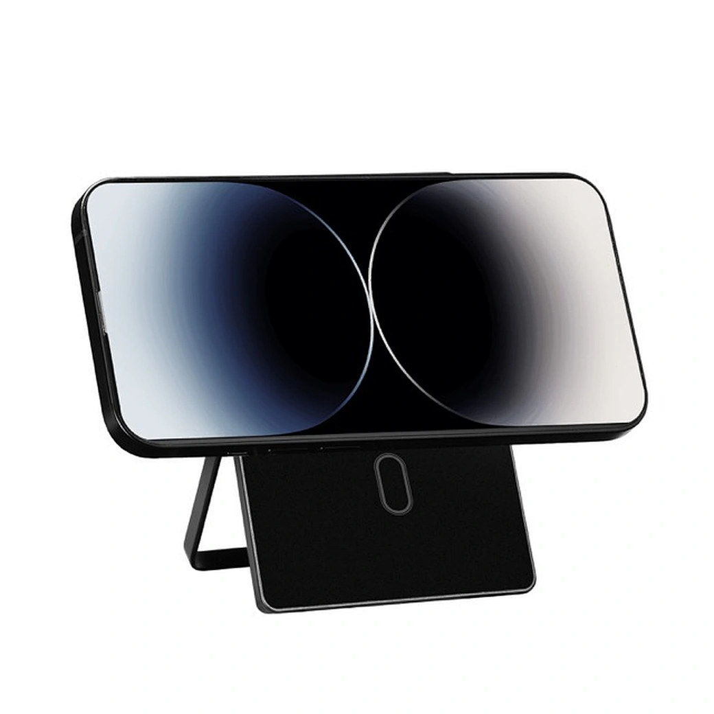 Картхолдер WIWU Warriors Carbon Magsafe Metal Stand Card Holder MW-007 Black — фото 6