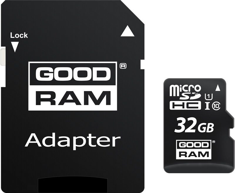 Картка пам'яті GOODRAM microSDHC 32GB Class 10 UHS I + адаптер