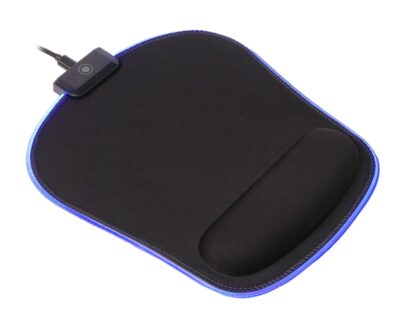 Килимок ергономічній, прогумований, з RGB-підсвіткою Maxxter