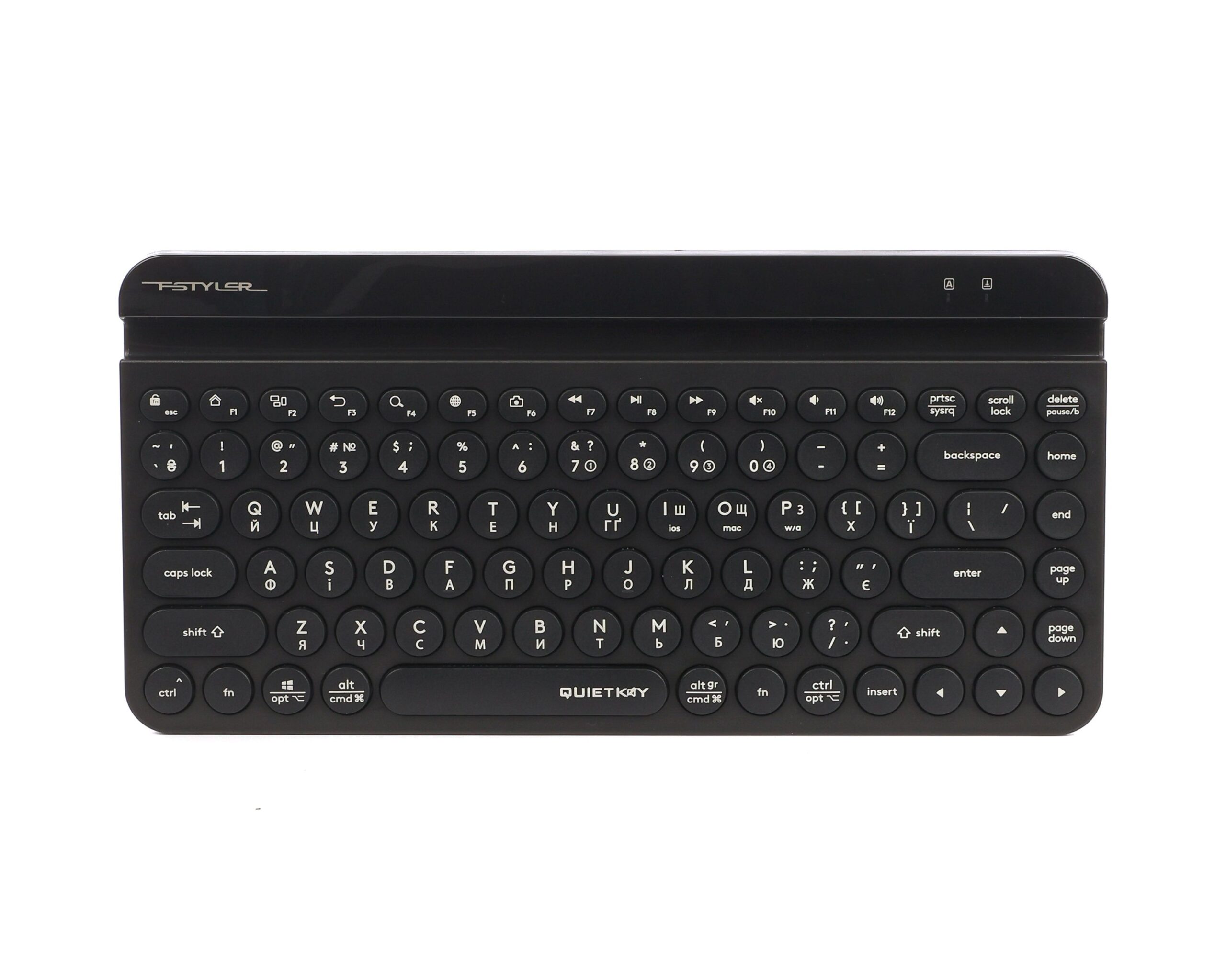 Клавіатура бездротова Fstyler, Bluetooth / 2.4 ГГц, чорний A4Tech