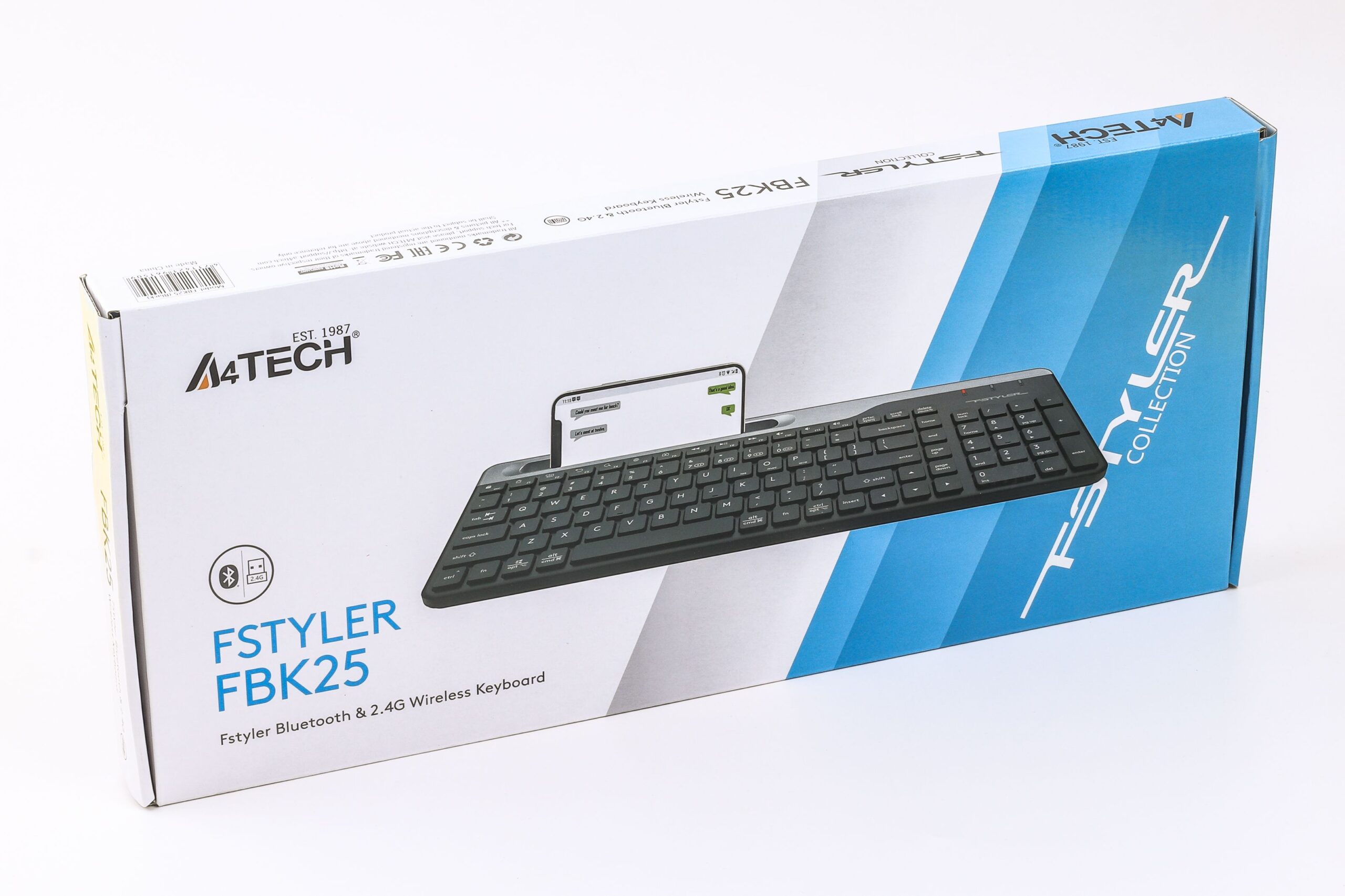 Клавіатура бездротова Fstyler, Bluetooth / 2.4 ГГц, чорний A4Tech — фото 12