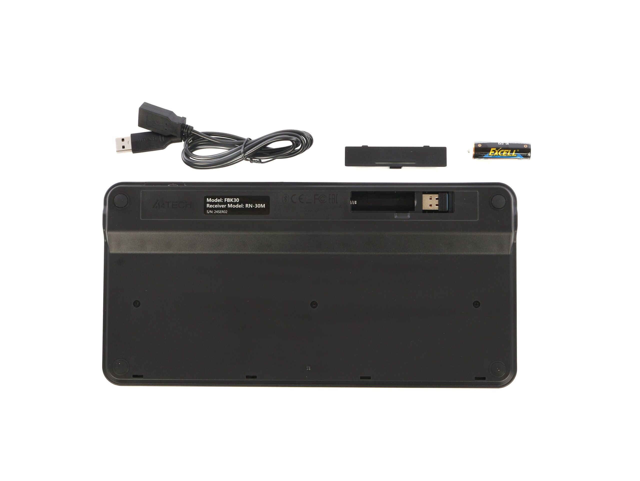 Клавіатура бездротова Fstyler, Bluetooth / 2.4 ГГц, чорний A4Tech — фото 6
