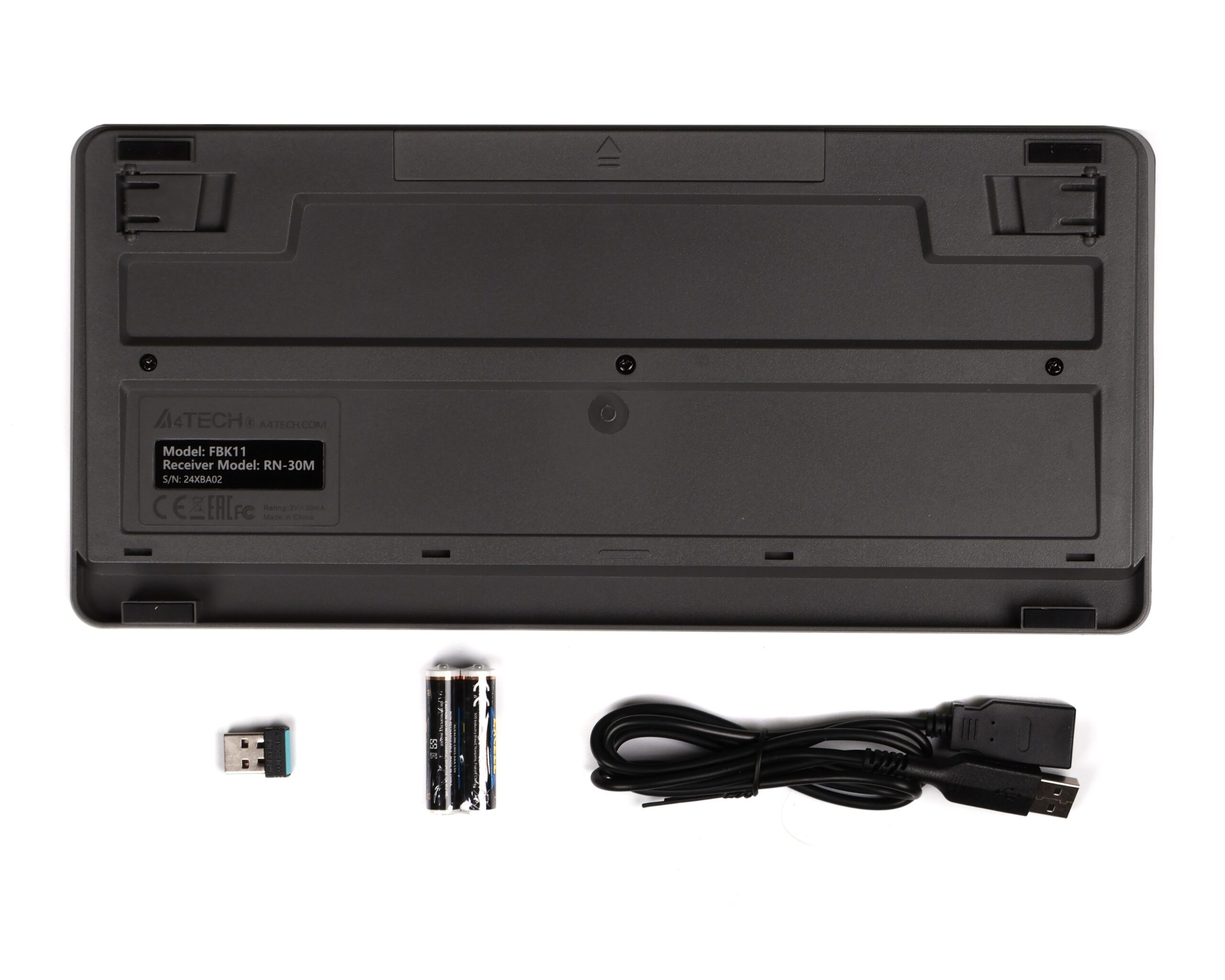 Клавіатура бездротова Fstyler, Bluetooth / 2.4 ГГц, сірий A4Tech FBK11 — фото 6