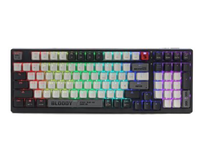 Клавіатура бездротова механічна ігрова, USB, RGB підсвічування, Blms (Bloody Grey)
