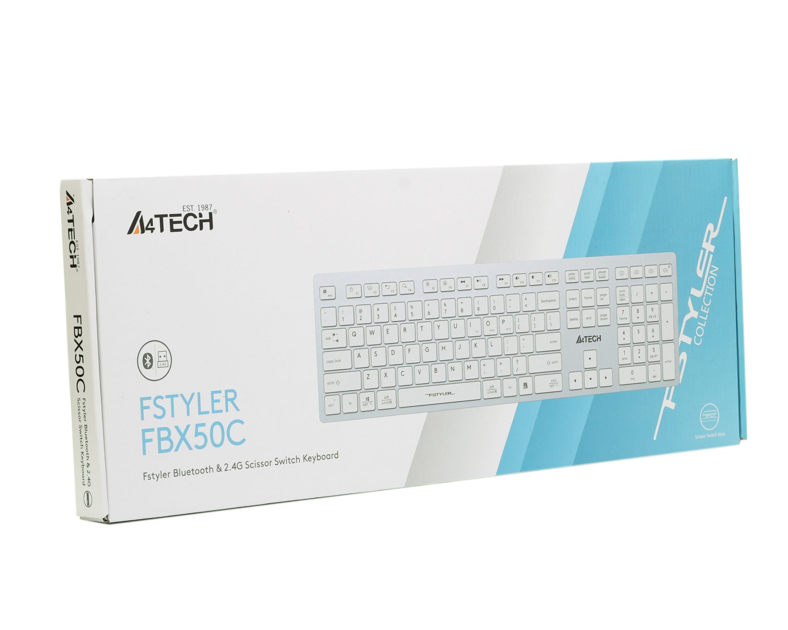 Клавіатура бездротова з ножичним перемикачем Fstyler, Bluetooth / 2.4 — фото 8