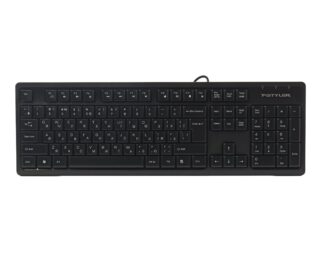 Клавіатура дротова Fstyler, вологозахист, USB A4Tech FK12 чорний