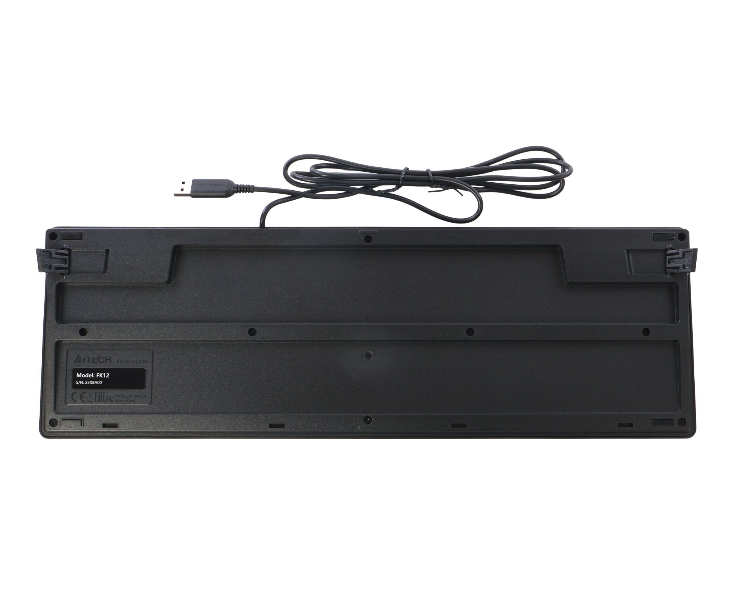 Клавіатура дротова Fstyler, вологозахист, USB A4Tech FK12 чорний — фото 6