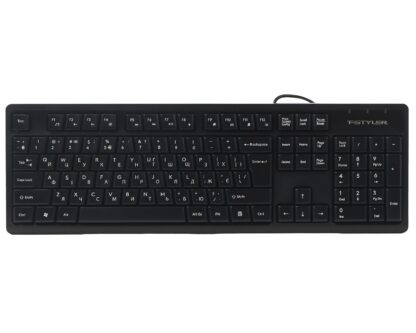 Клавіатура дротова Fstyler, вологозахист, USB A4Tech FKS12 чорний