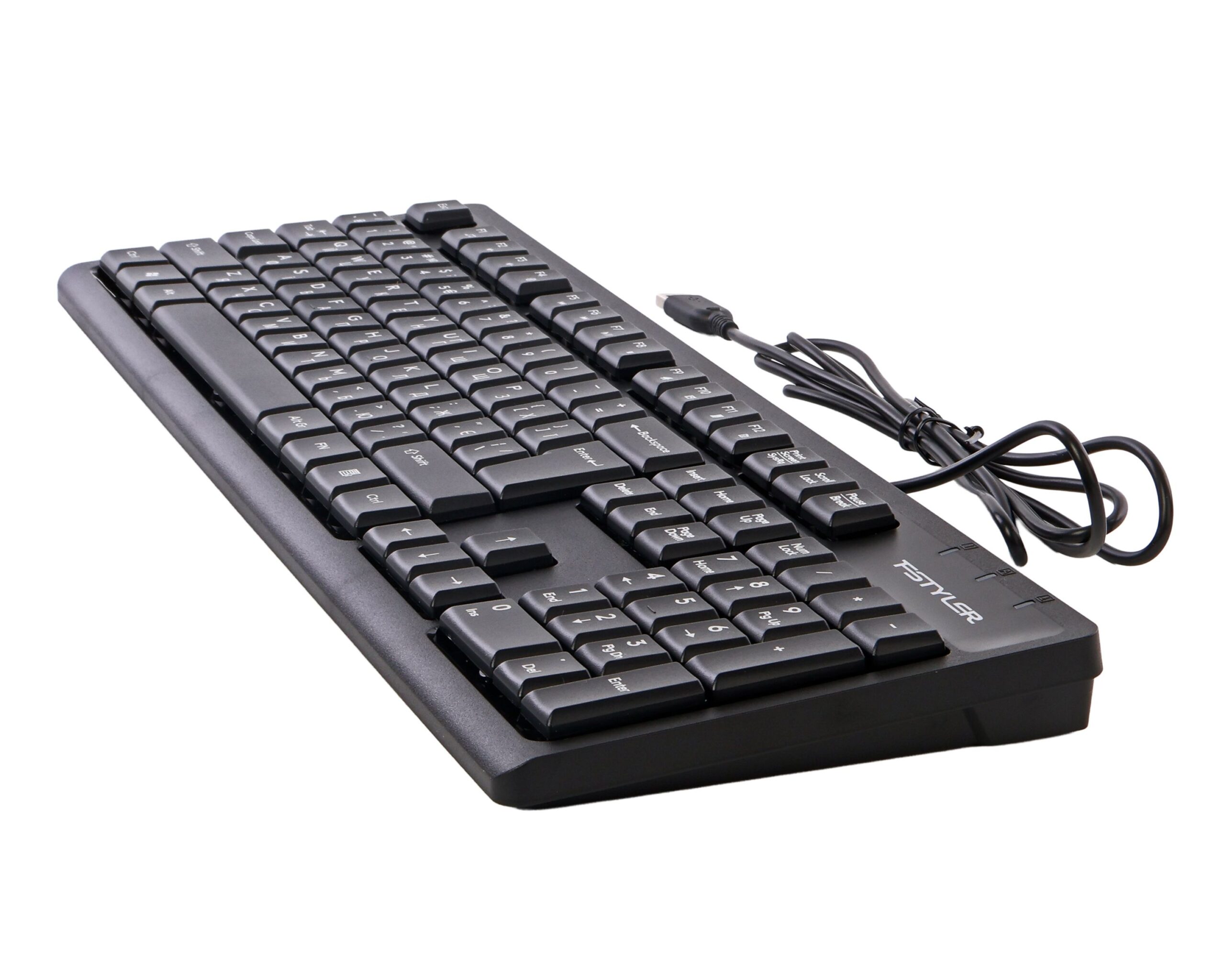 Клавіатура дротова Fstyler, вологозахист, USB A4Tech FKS12 чорний — фото 5