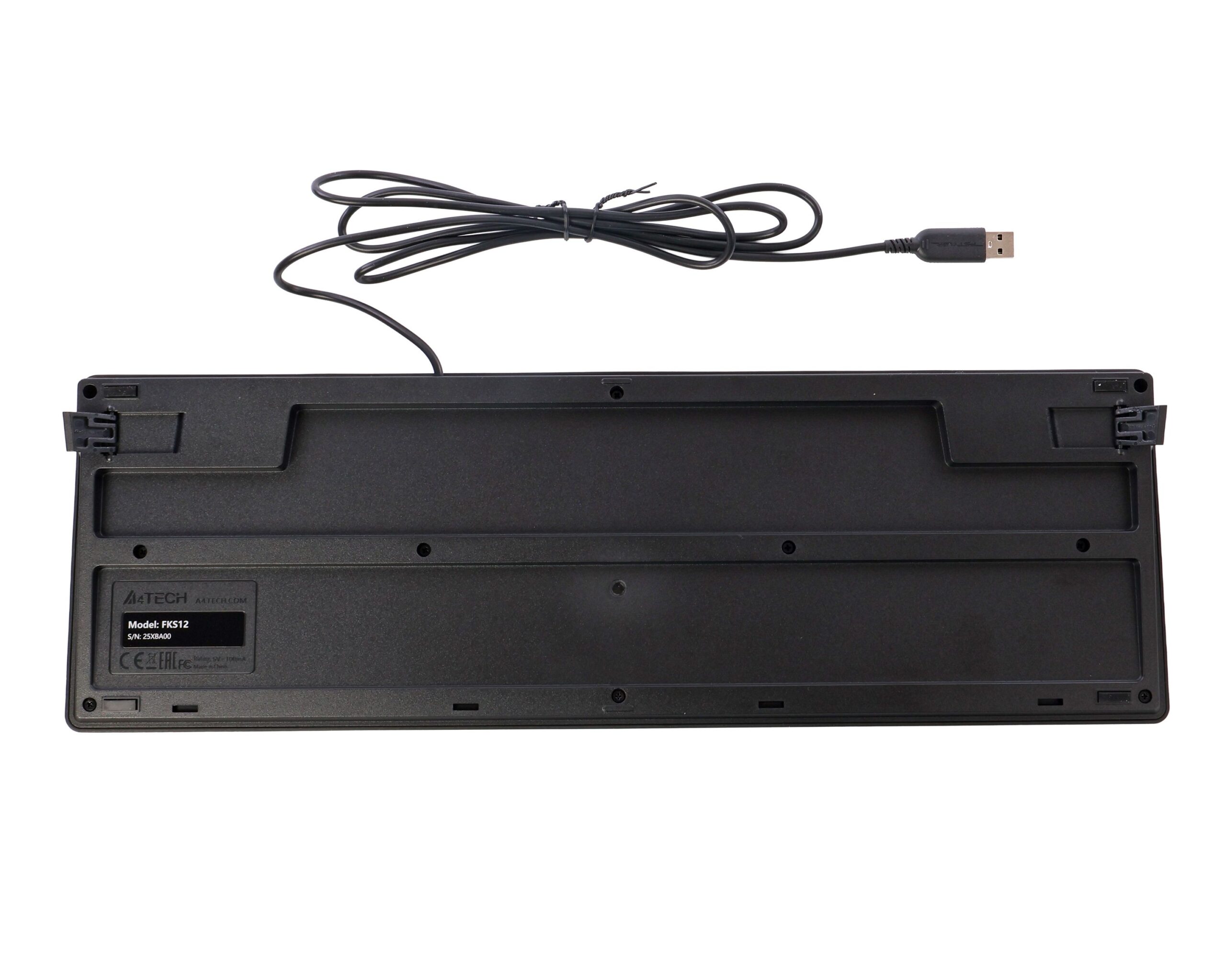 Клавіатура дротова Fstyler, вологозахист, USB A4Tech FKS12 чорний — фото 6