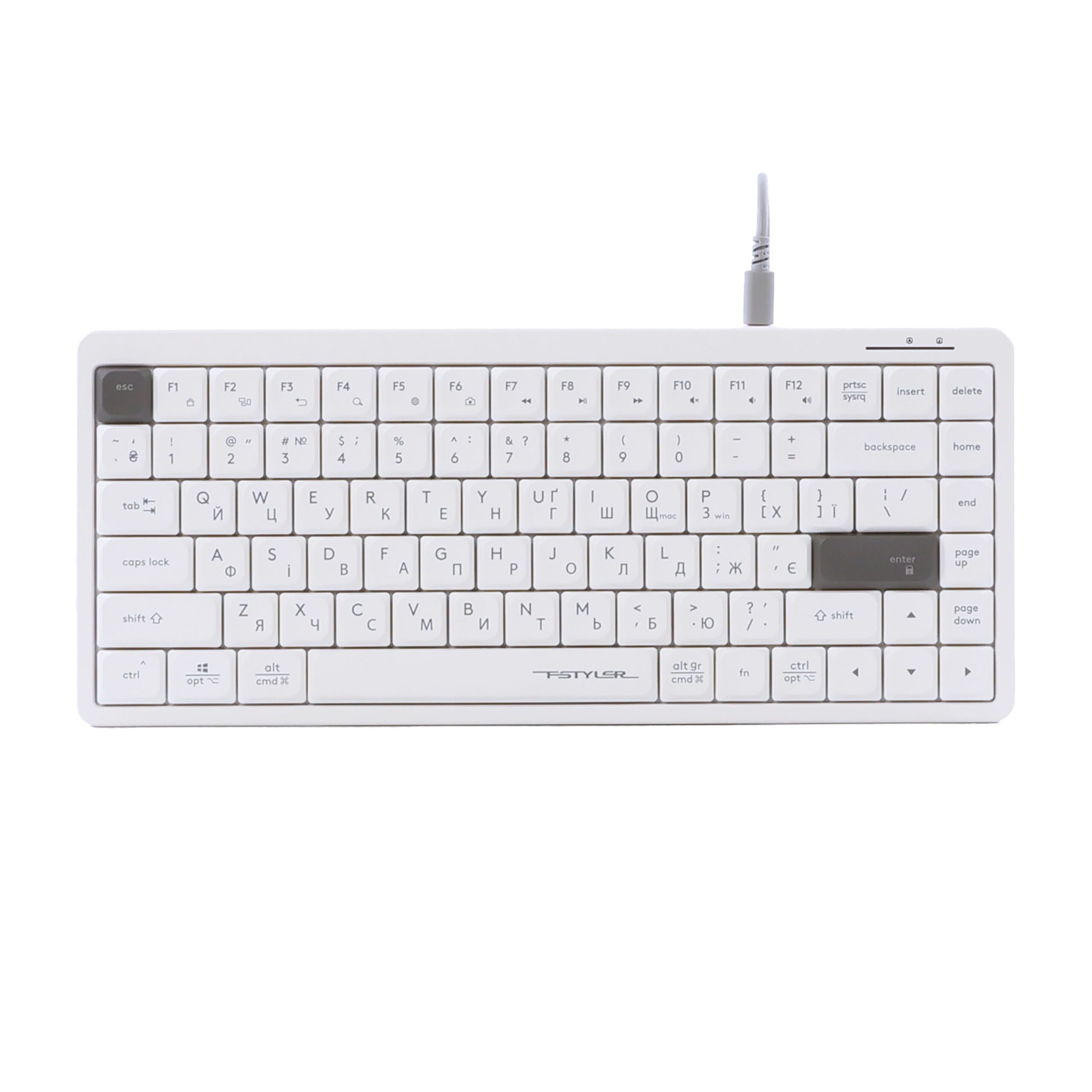 Клавіатура дротова з ножичним перемикачем Fstyler, USB A4Tech FX53
