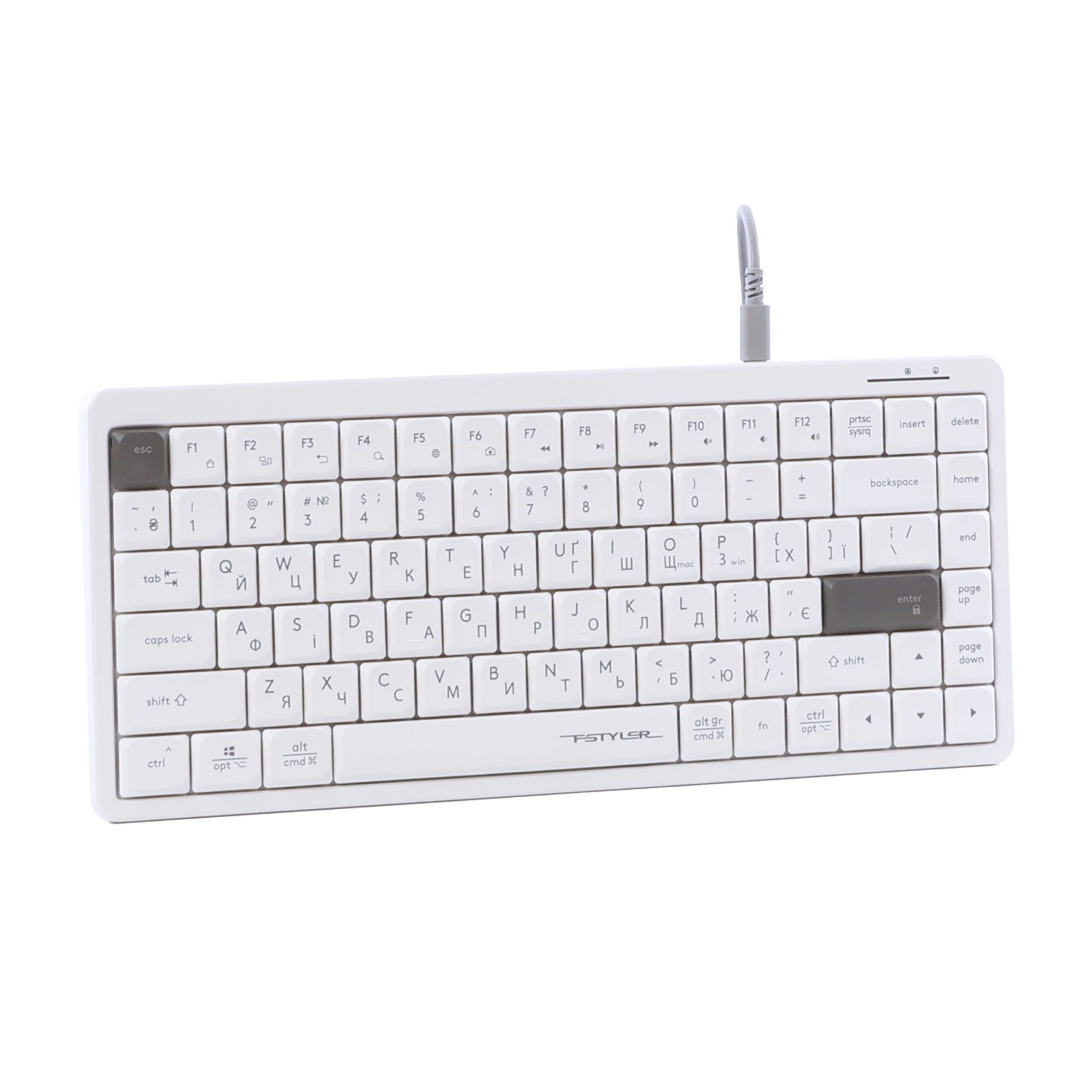 Клавіатура дротова з ножичним перемикачем Fstyler, USB A4Tech FX53 — фото 2