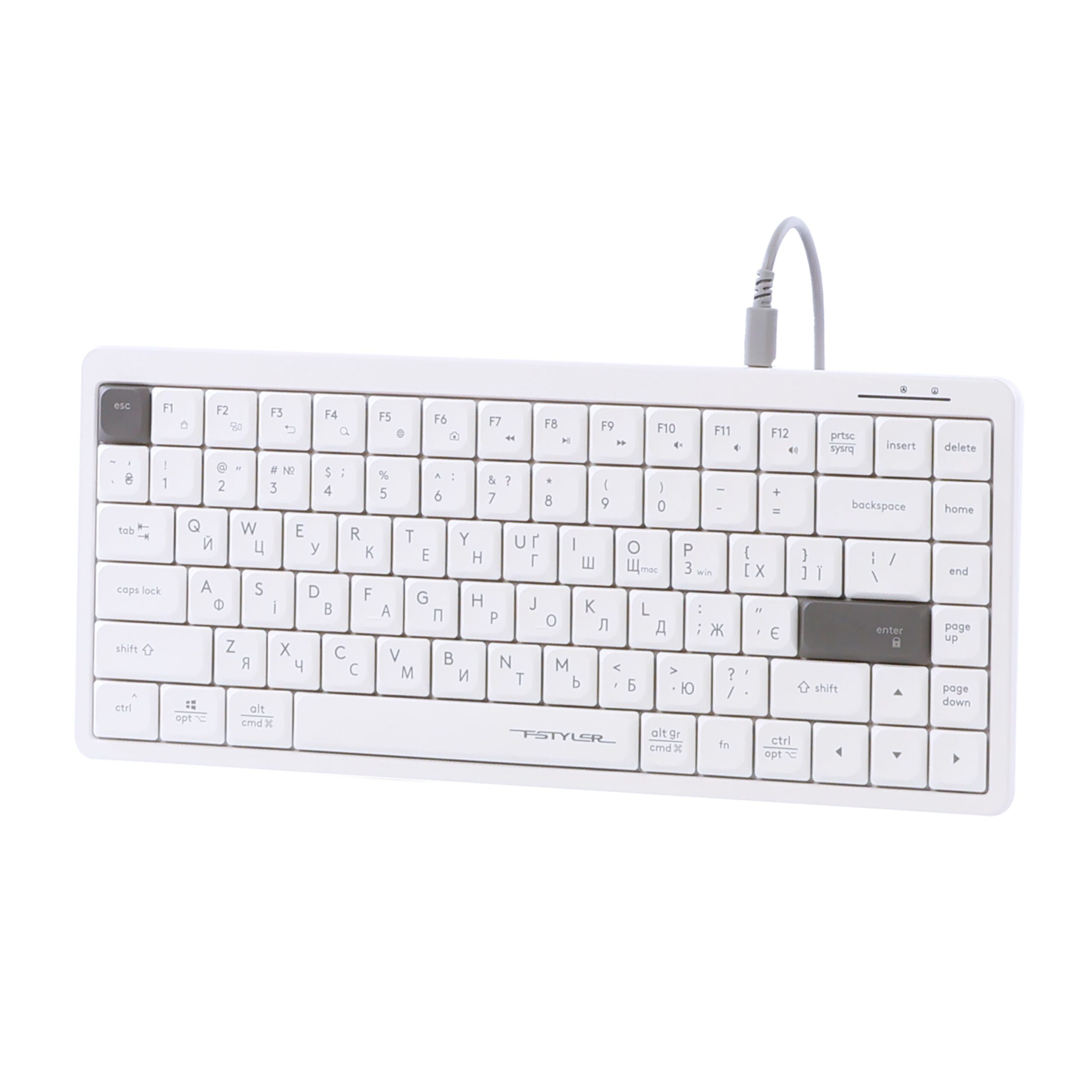 Клавіатура дротова з ножичним перемикачем Fstyler, USB A4Tech FX53 — фото 3