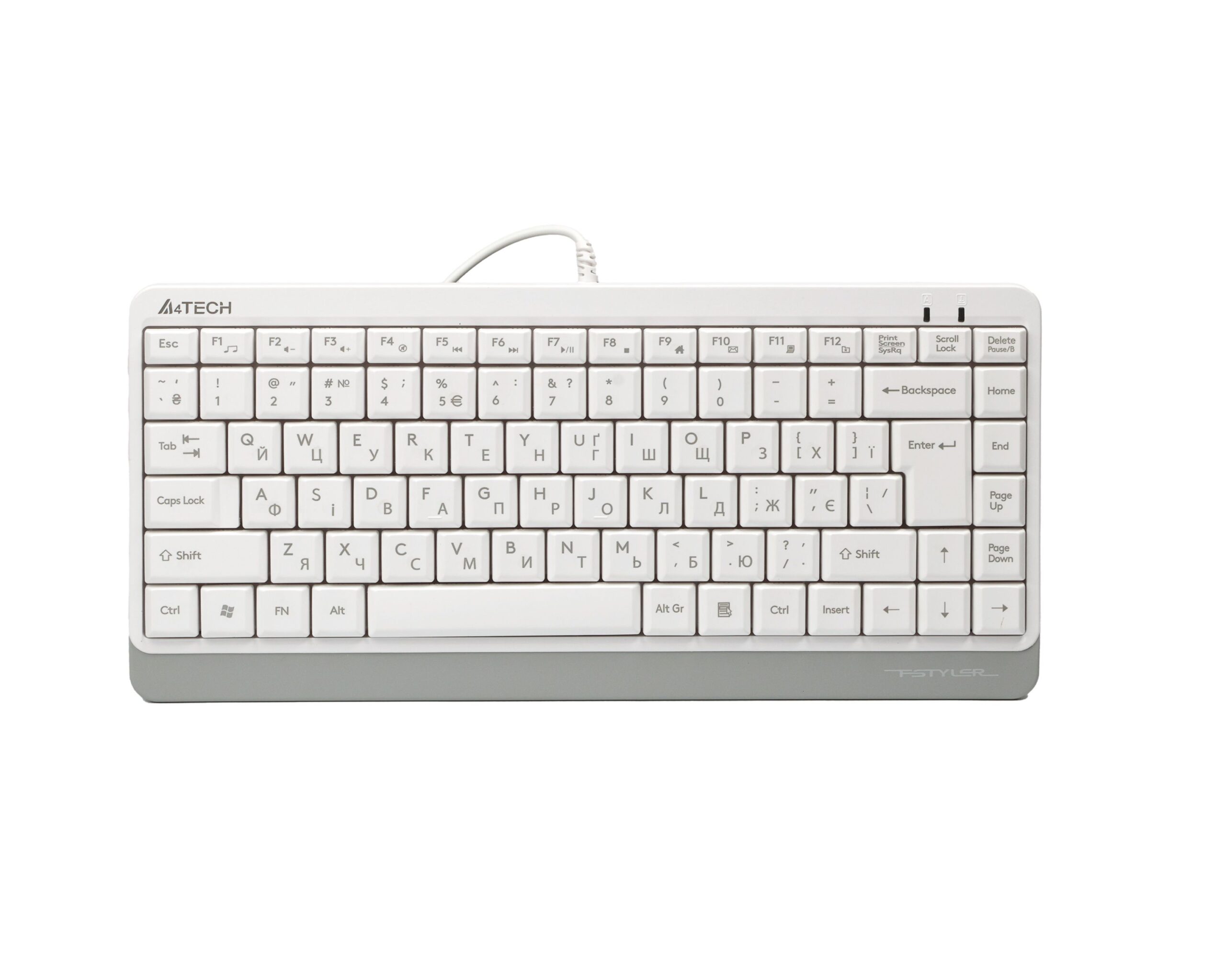 Клавіатура Fstyler Compact Size, USB A4Tech FK11 USB білий