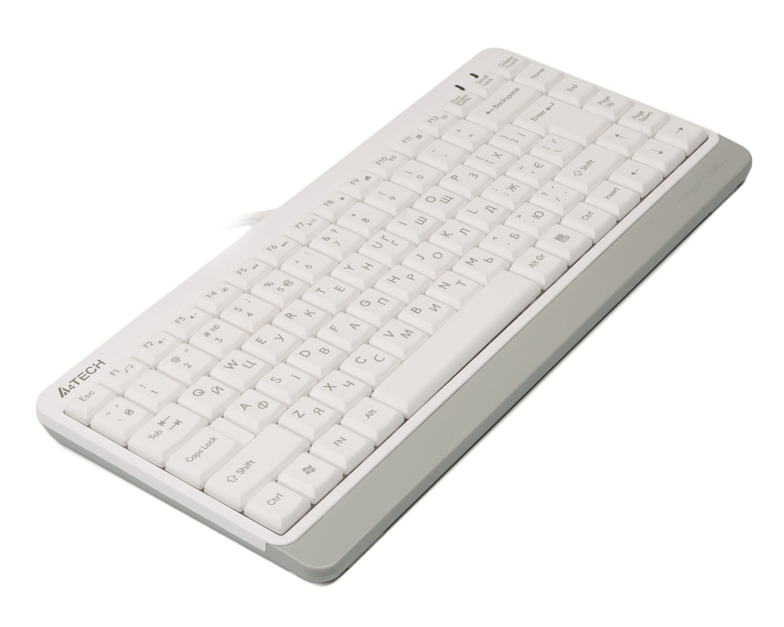 Клавіатура Fstyler Compact Size, USB A4Tech FK11 USB білий — фото 2