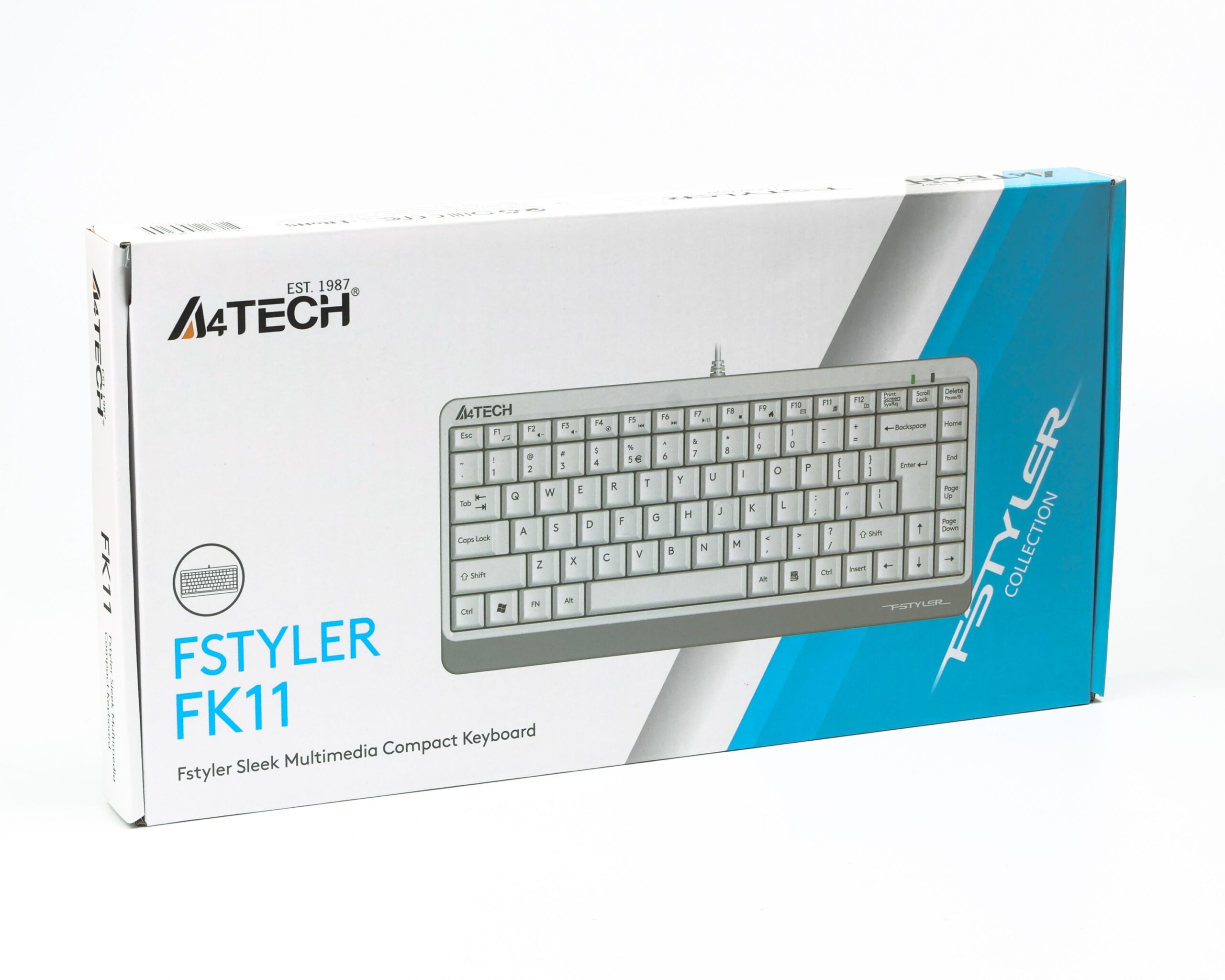 Клавіатура Fstyler Compact Size, USB A4Tech FK11 USB білий — фото 4