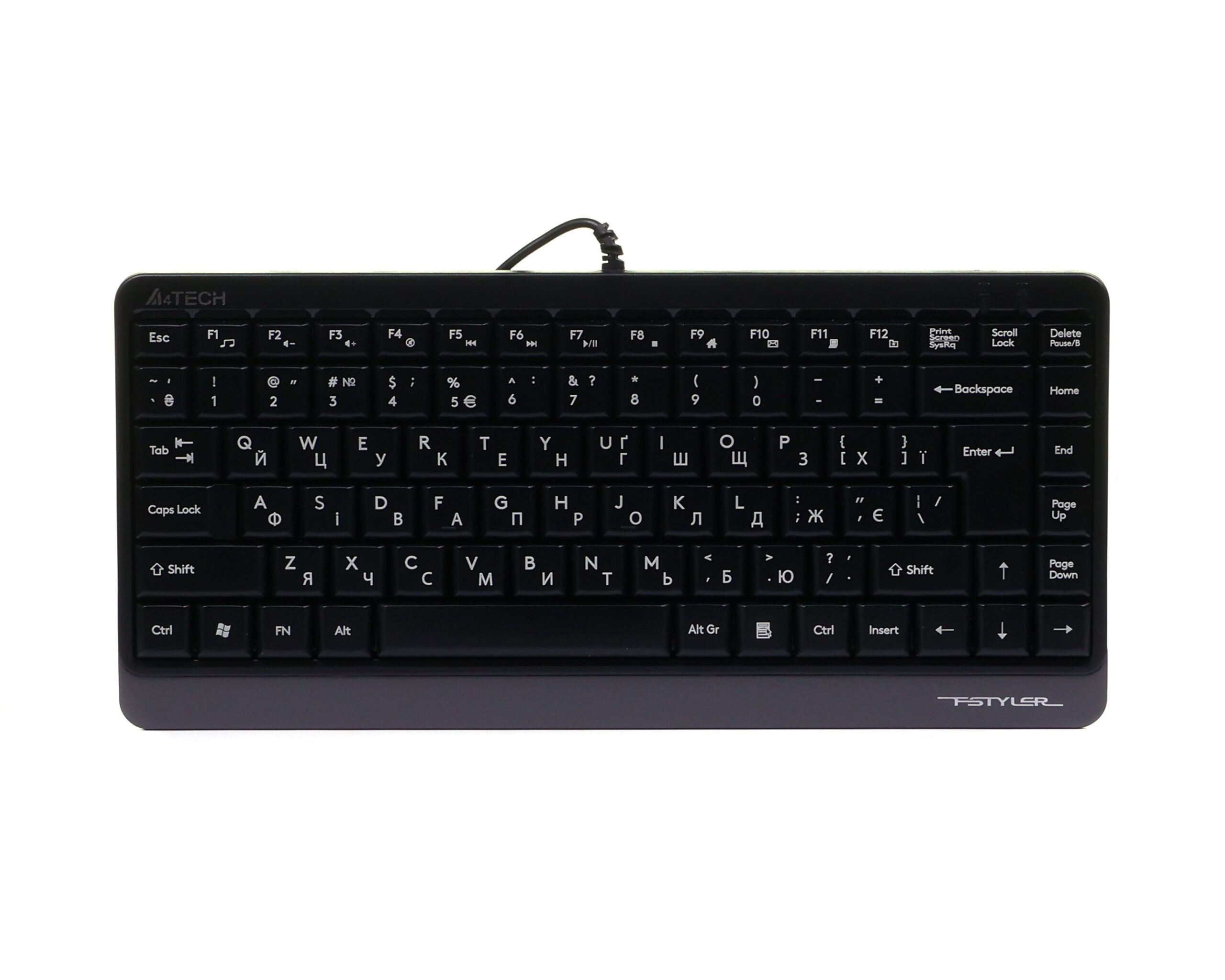 Клавіатура Fstyler Compact Size, USB A4Tech FK11 USB сірий