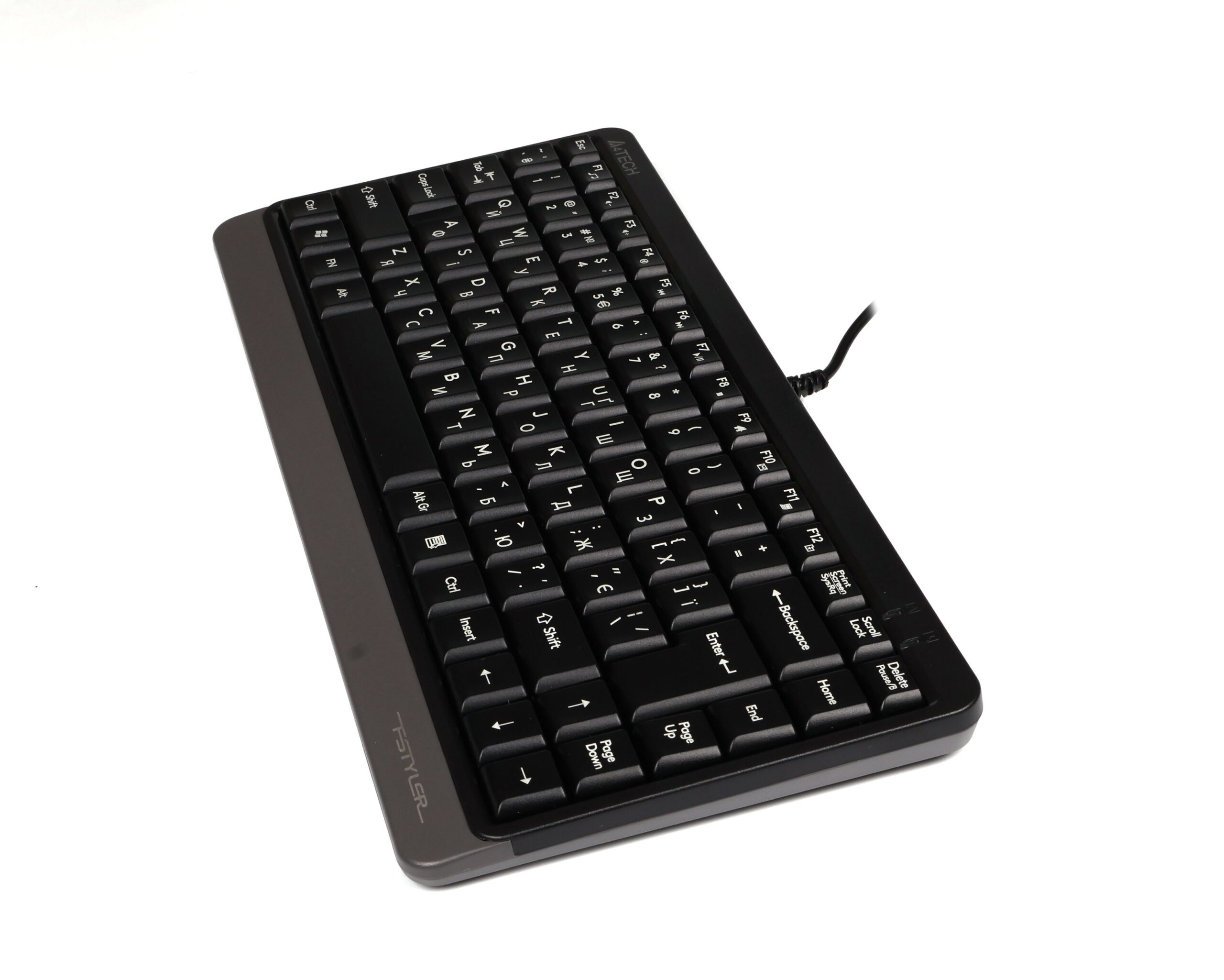 Клавіатура Fstyler Compact Size, USB A4Tech FK11 USB сірий — фото 5