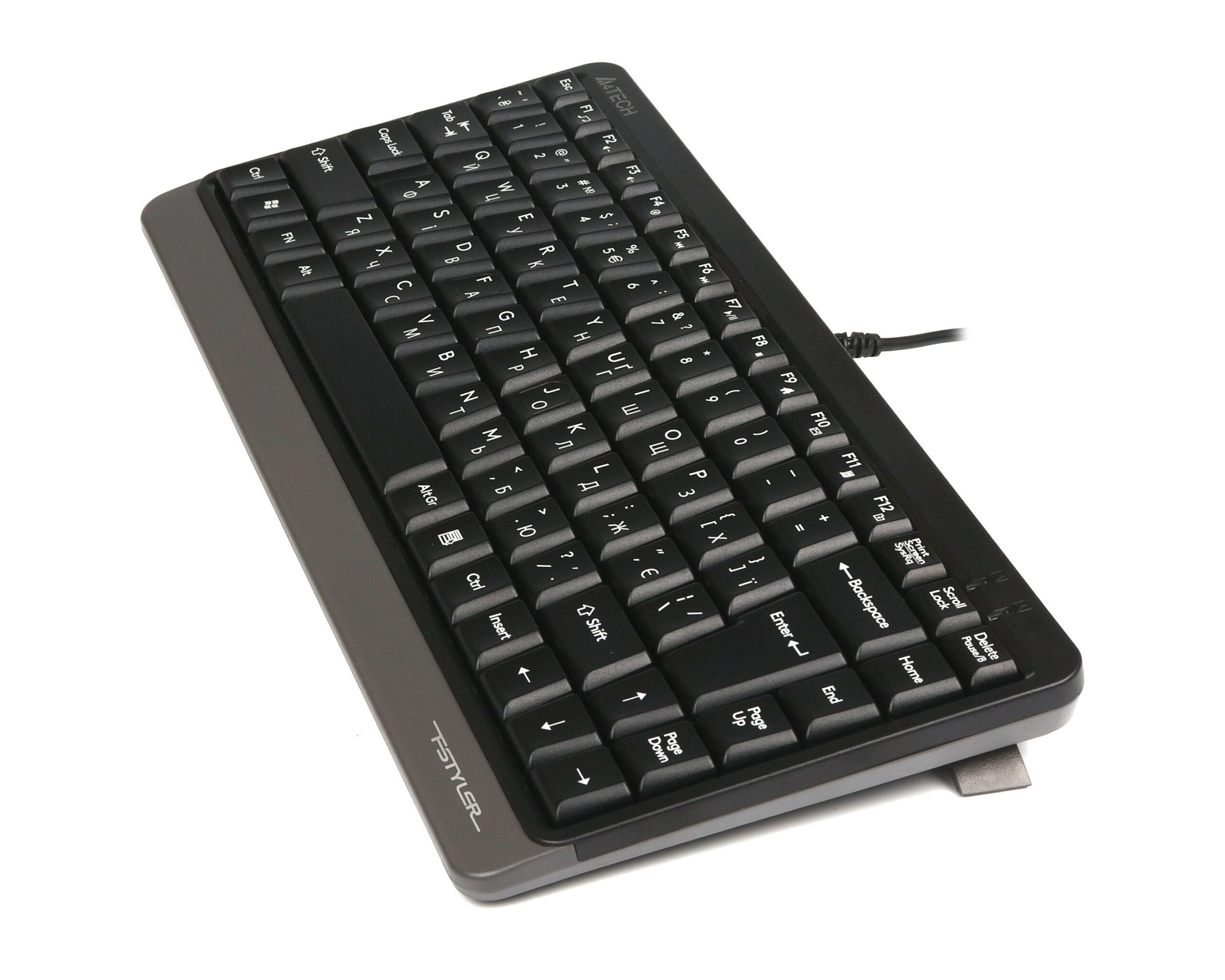 Клавіатура Fstyler Compact Size, USB A4Tech FKS11 USB сірий — фото 5