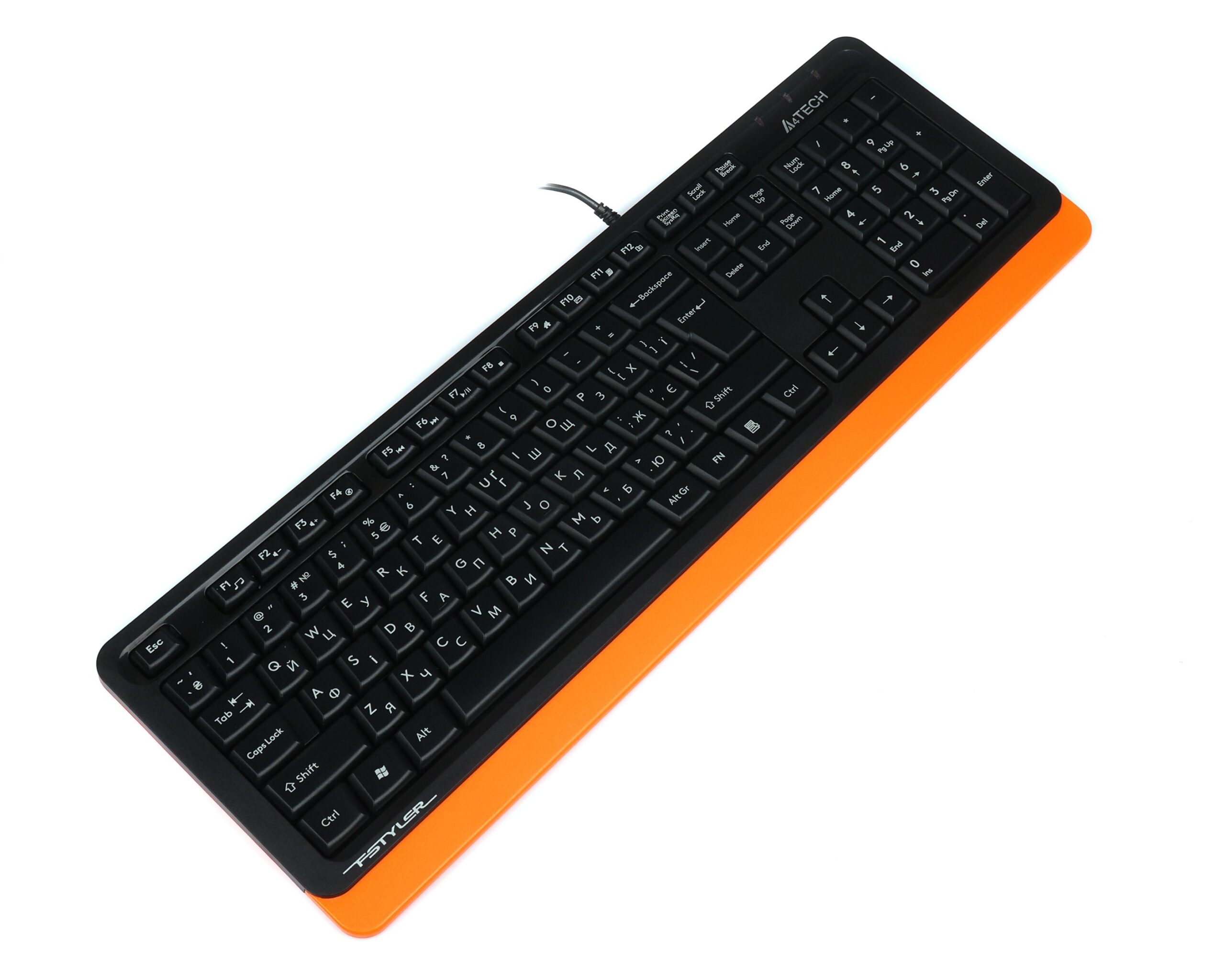 Клавіатура Fstyler Sleek MMedia Comfort, USB, помаранчевий A4Tech — фото 4