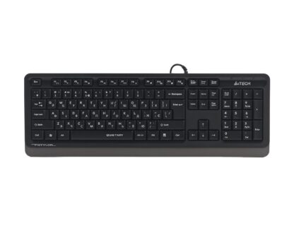 Клавіатура Fstyler, USB, QuietKey, чорний A4Tech FK10Q сірий