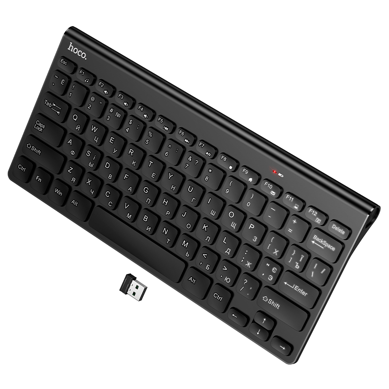 Клавіатура HOCO GM70 Dragon 2.4G wireless mini keyboard(Ukrainian version) Black — фото 4
