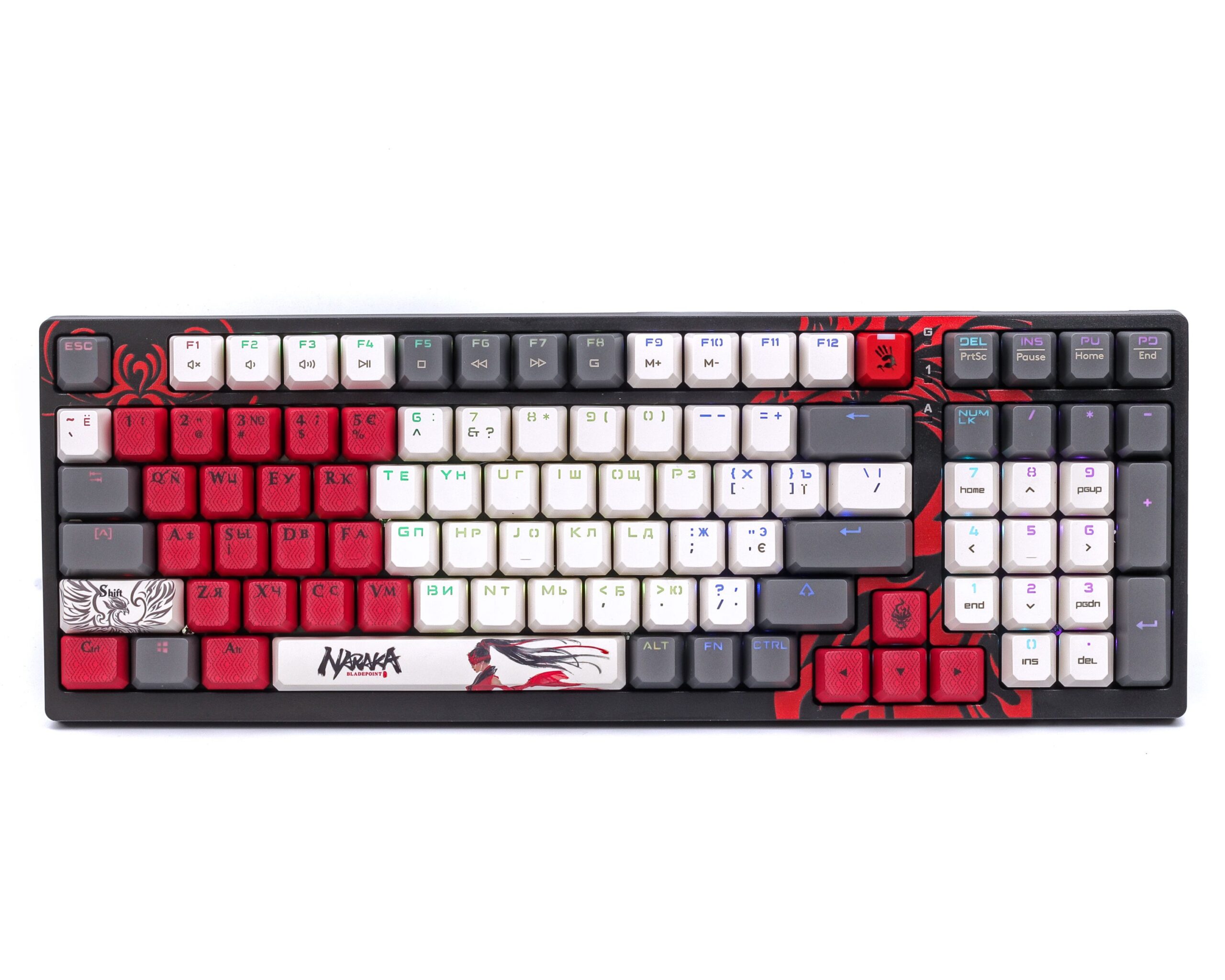 Клавіатура механічна ігрова, USB, RGB підсвічування, Blms Red Plus