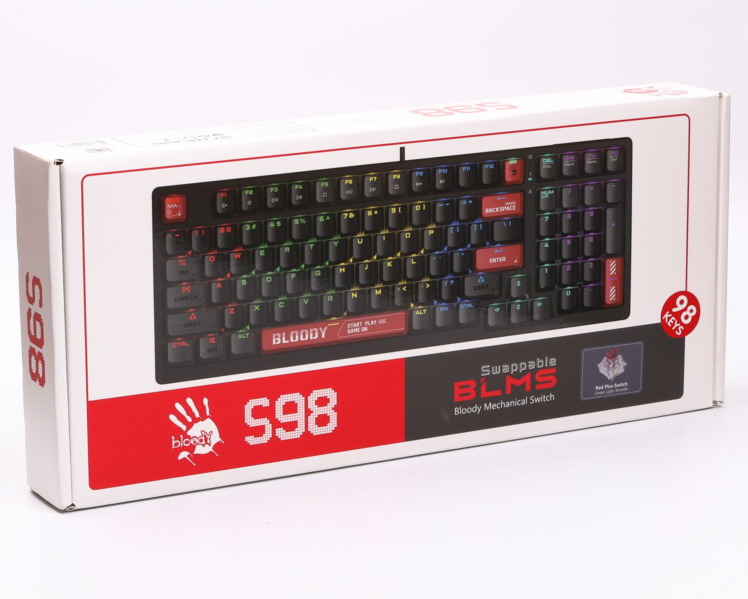 Клавіатура механічна ігрова, USB, RGB підсвічування, Blms Red Plus — фото 10