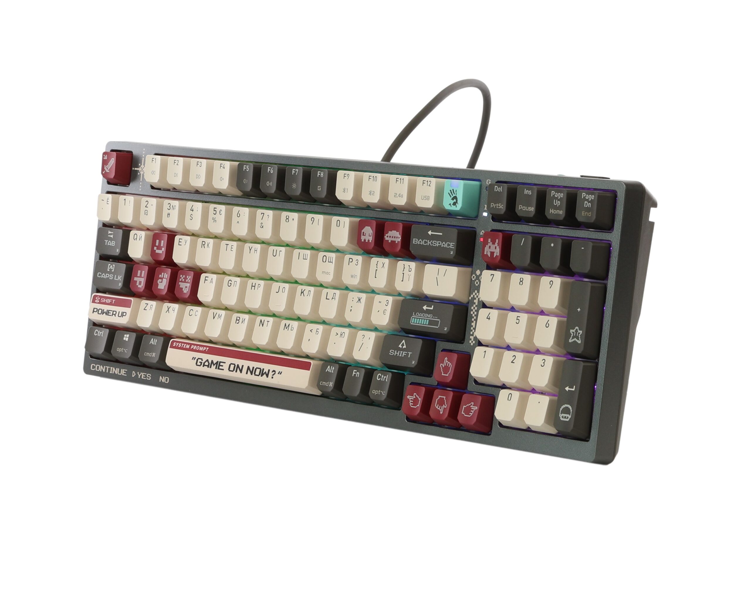 Клавіатура механічна ігрова, USB, RGB підсвічування, Blms Red Plus — фото 2