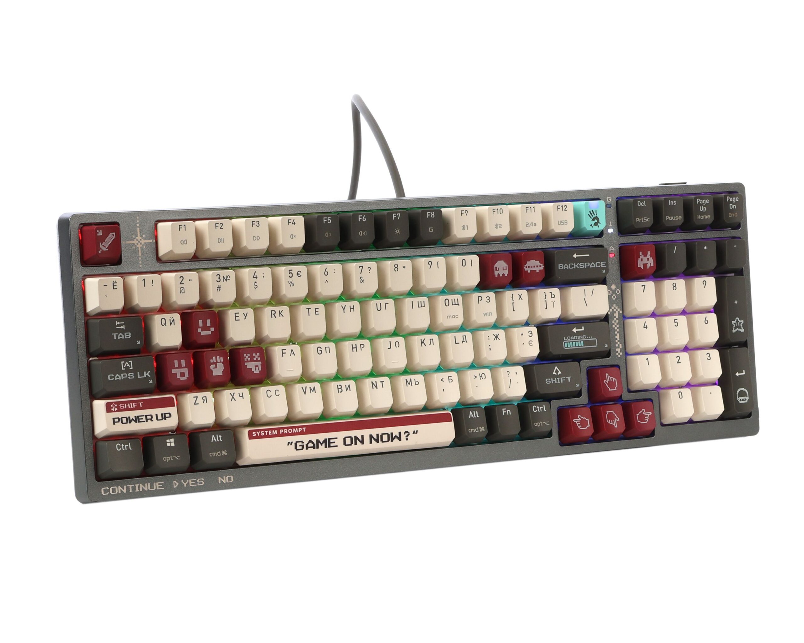 Клавіатура механічна ігрова, USB, RGB підсвічування, Blms Red Plus — фото 3