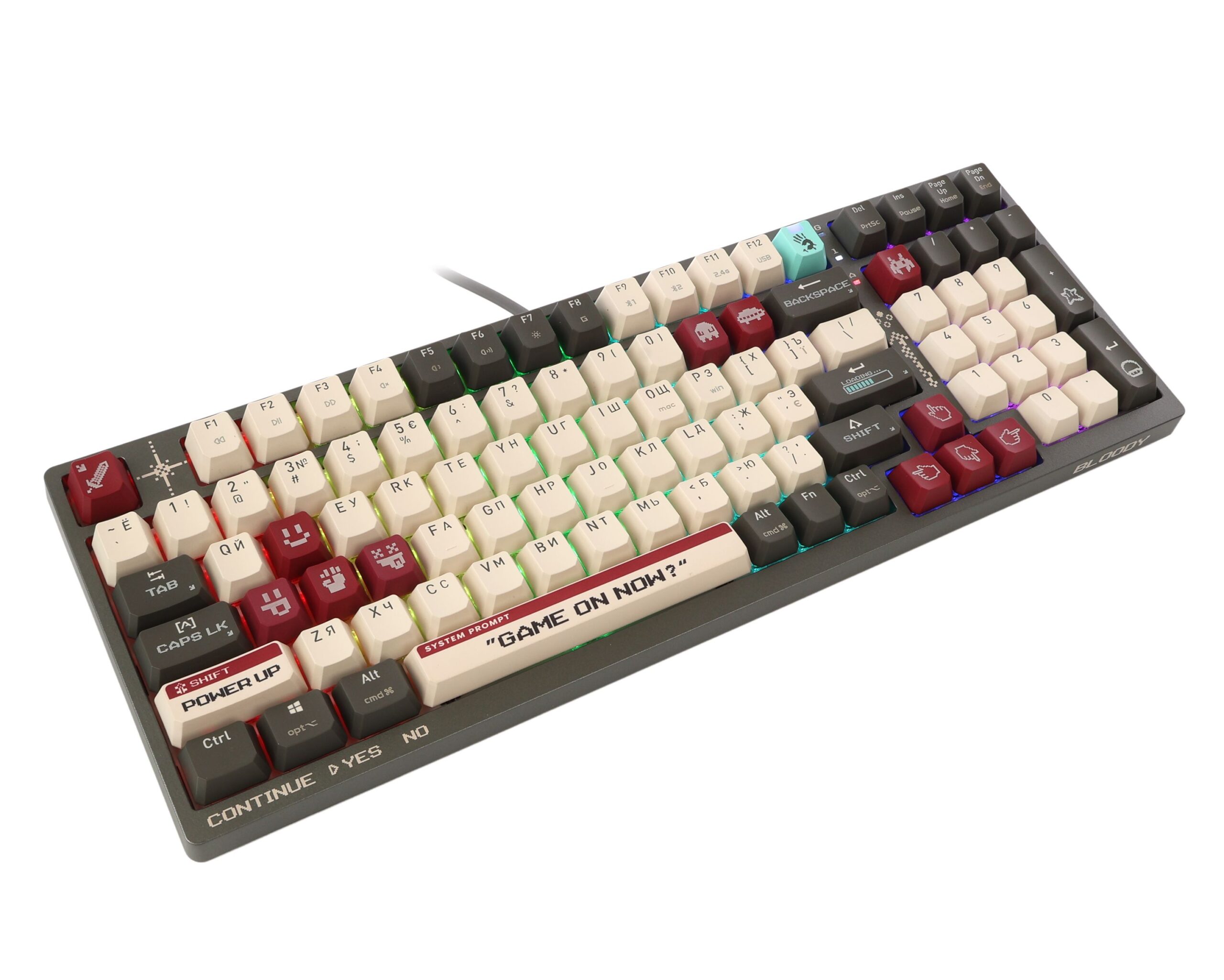 Клавіатура механічна ігрова, USB, RGB підсвічування, Blms Red Plus — фото 4