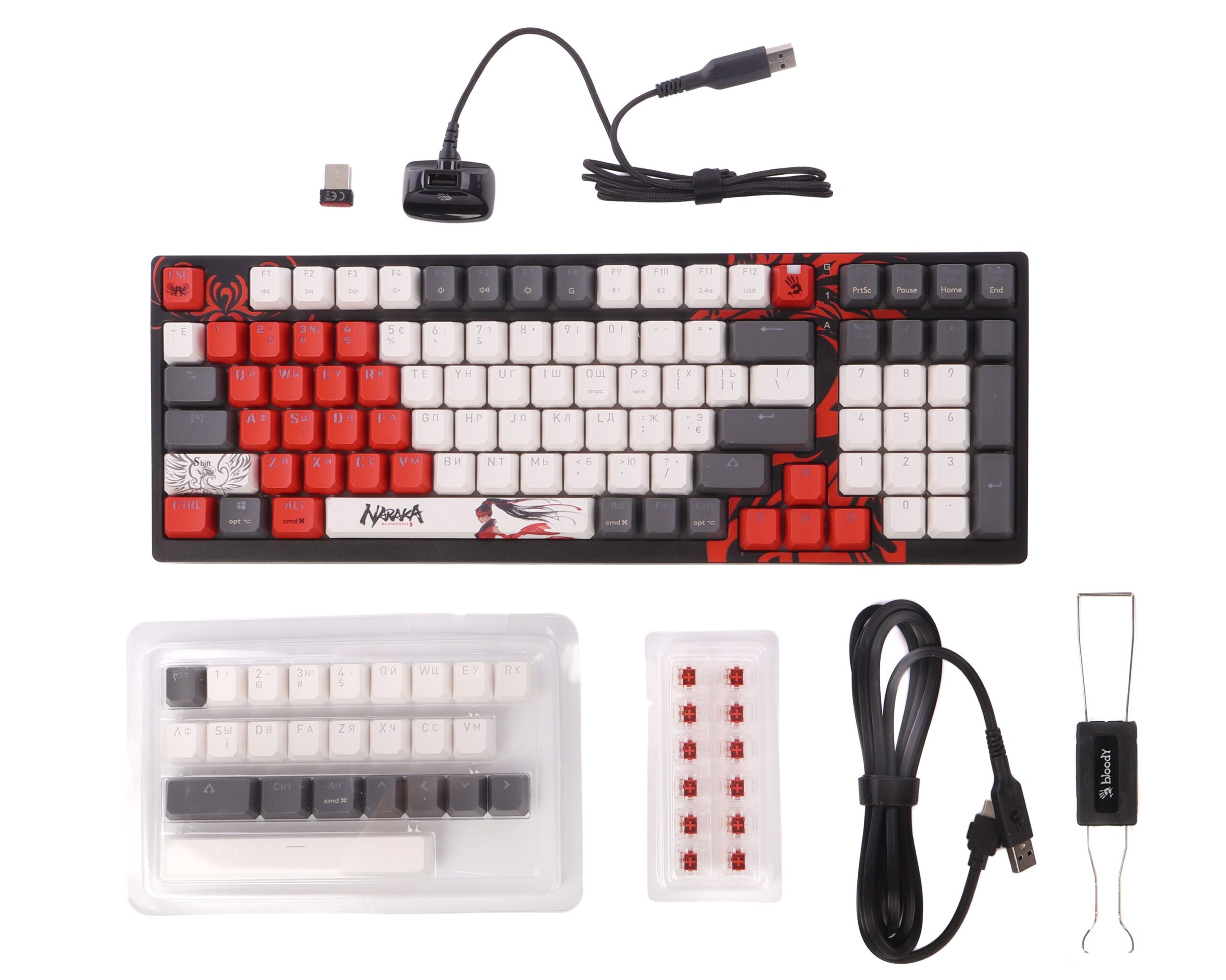Клавіатура механічна ігрова, USB, RGB підсвічування, Blms Red Plus — фото 8