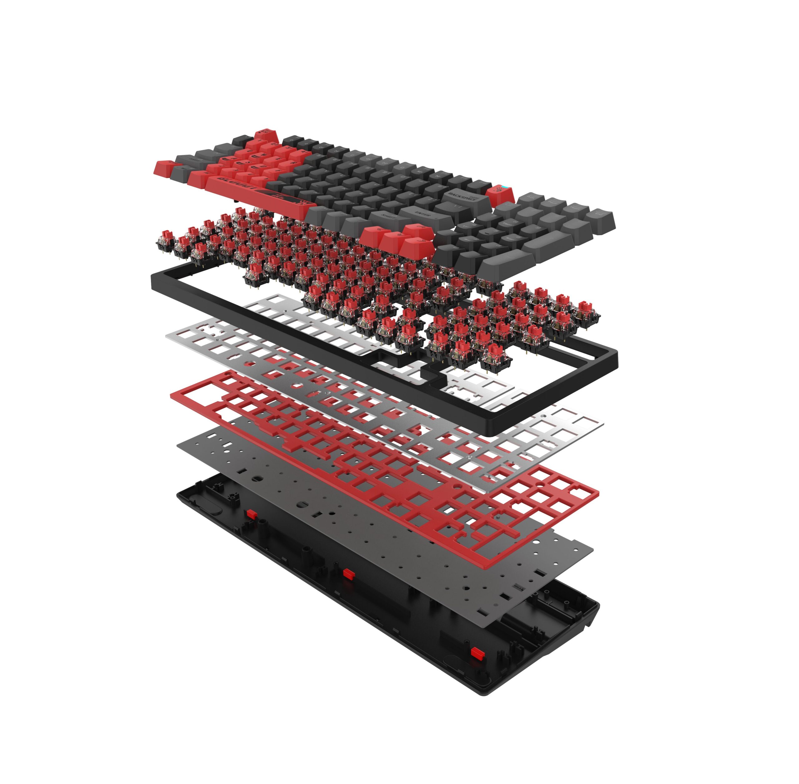 Клавіатура механічна ігрова, USB, RGB підсвічування, Blms Red Plus — фото 8