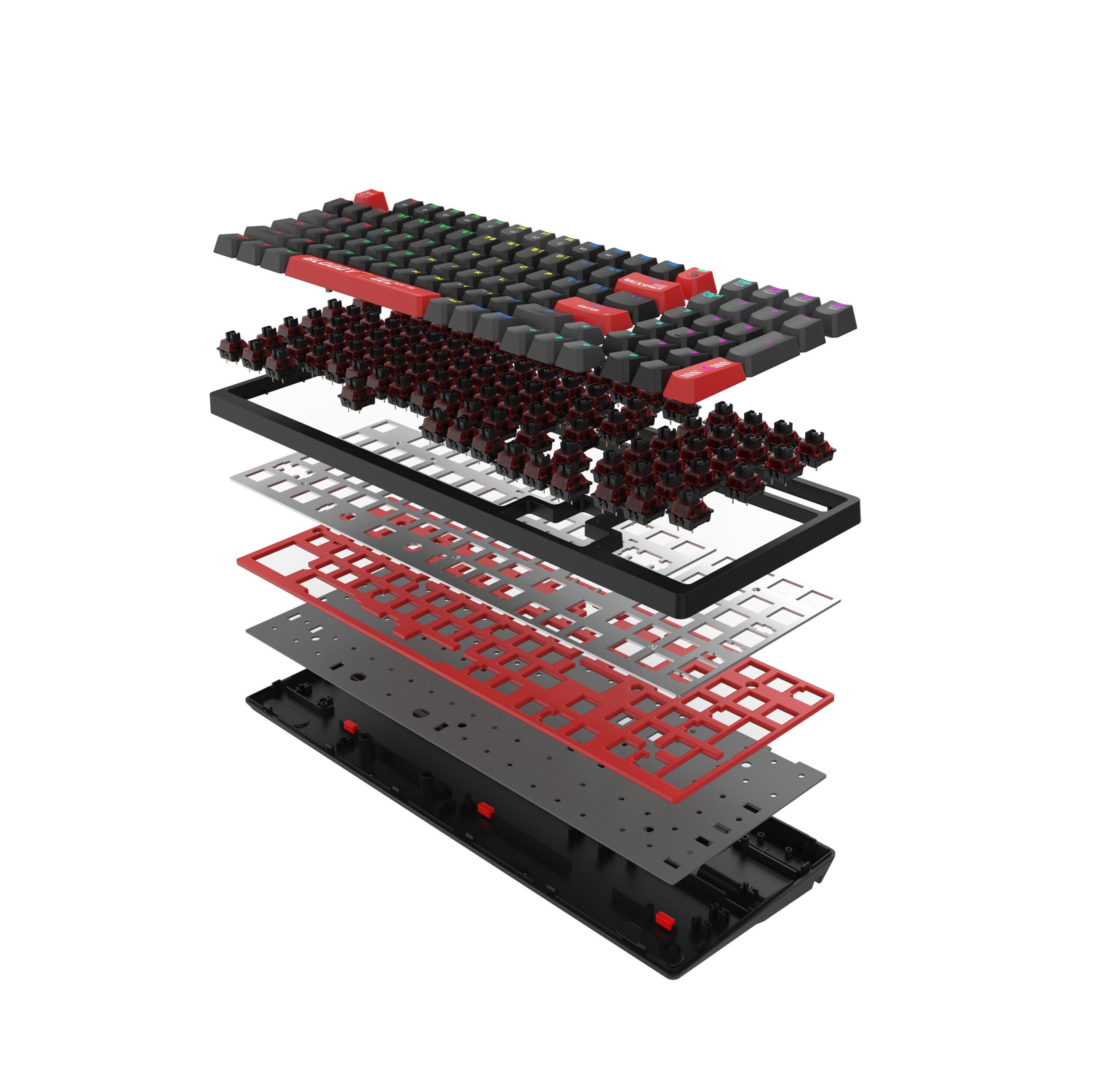 Клавіатура механічна ігрова, USB, RGB підсвічування, Blms Red Plus — фото 8