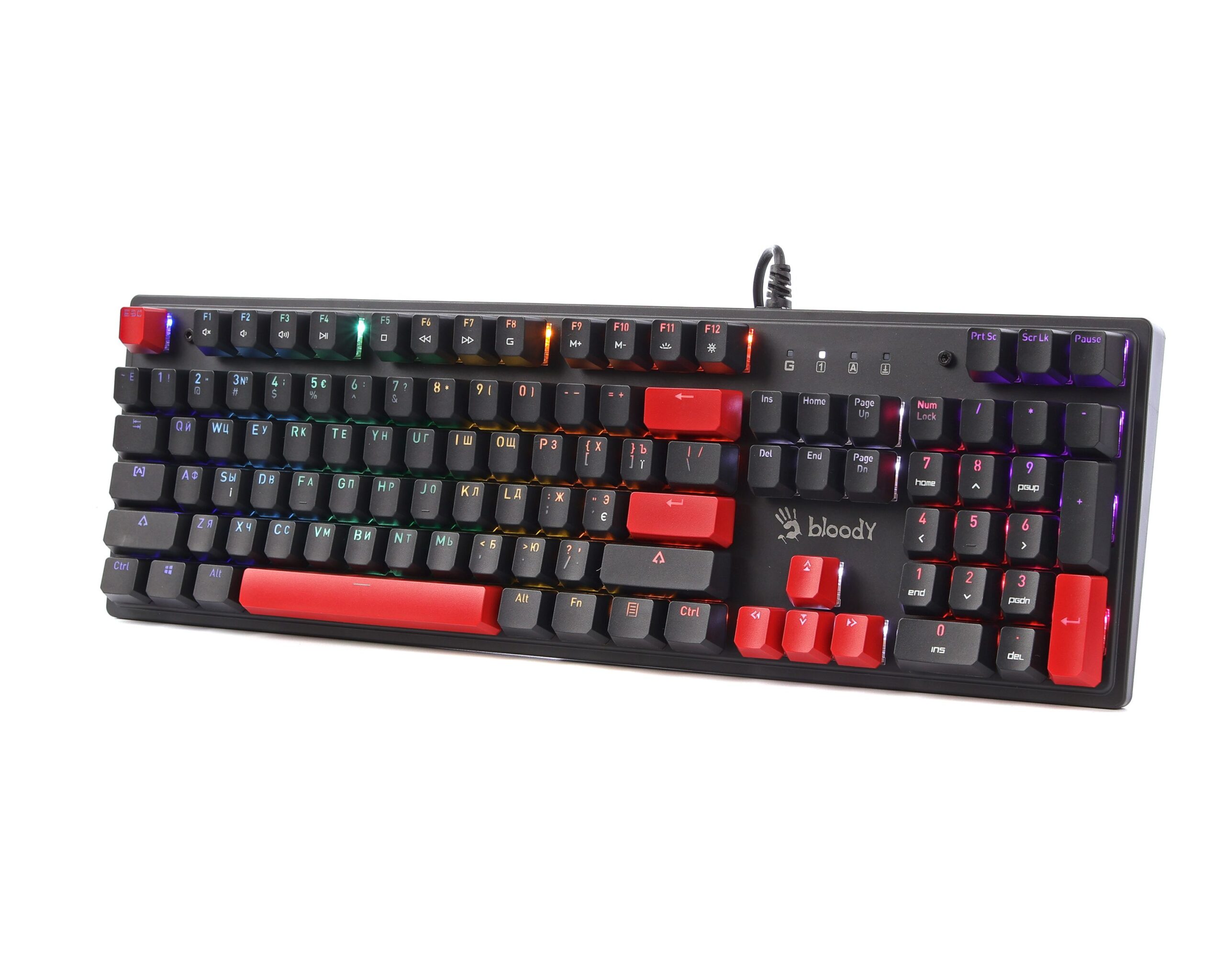 Клавіатура механічна ігрова, USB, RGB підсвічування, Blms Red Switch — фото 2