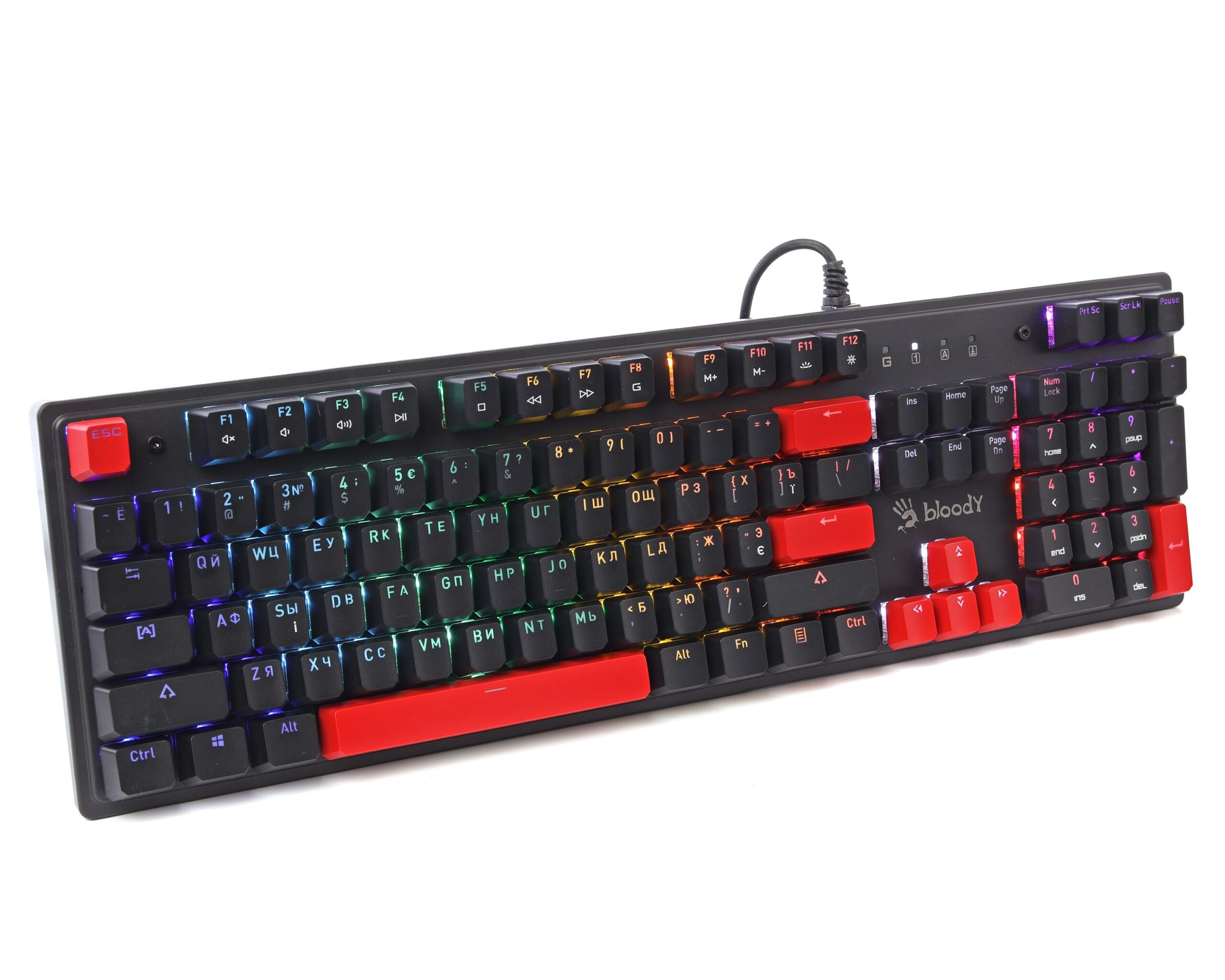 Клавіатура механічна ігрова, USB, RGB підсвічування, Blms Red Switch — фото 3