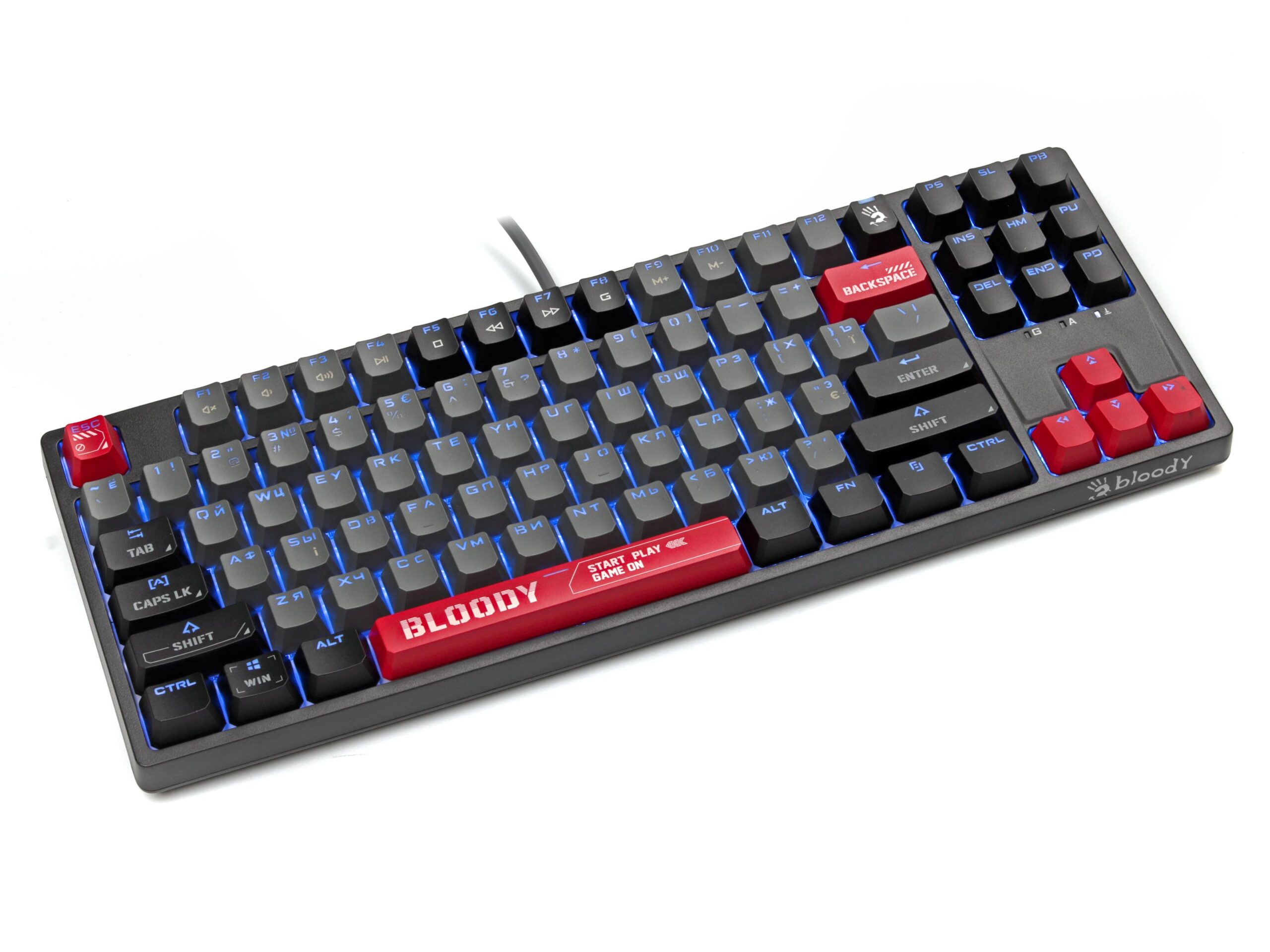 Клавіатура механічна ігрова, USB, RGB підсвічування, Blms TKL Switch — фото 3