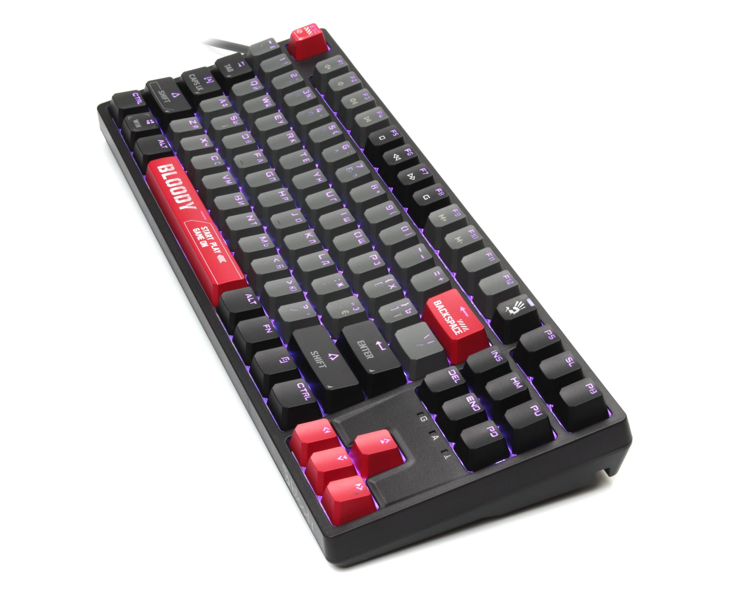 Клавіатура механічна ігрова, USB, RGB підсвічування, Blms TKL Switch — фото 4