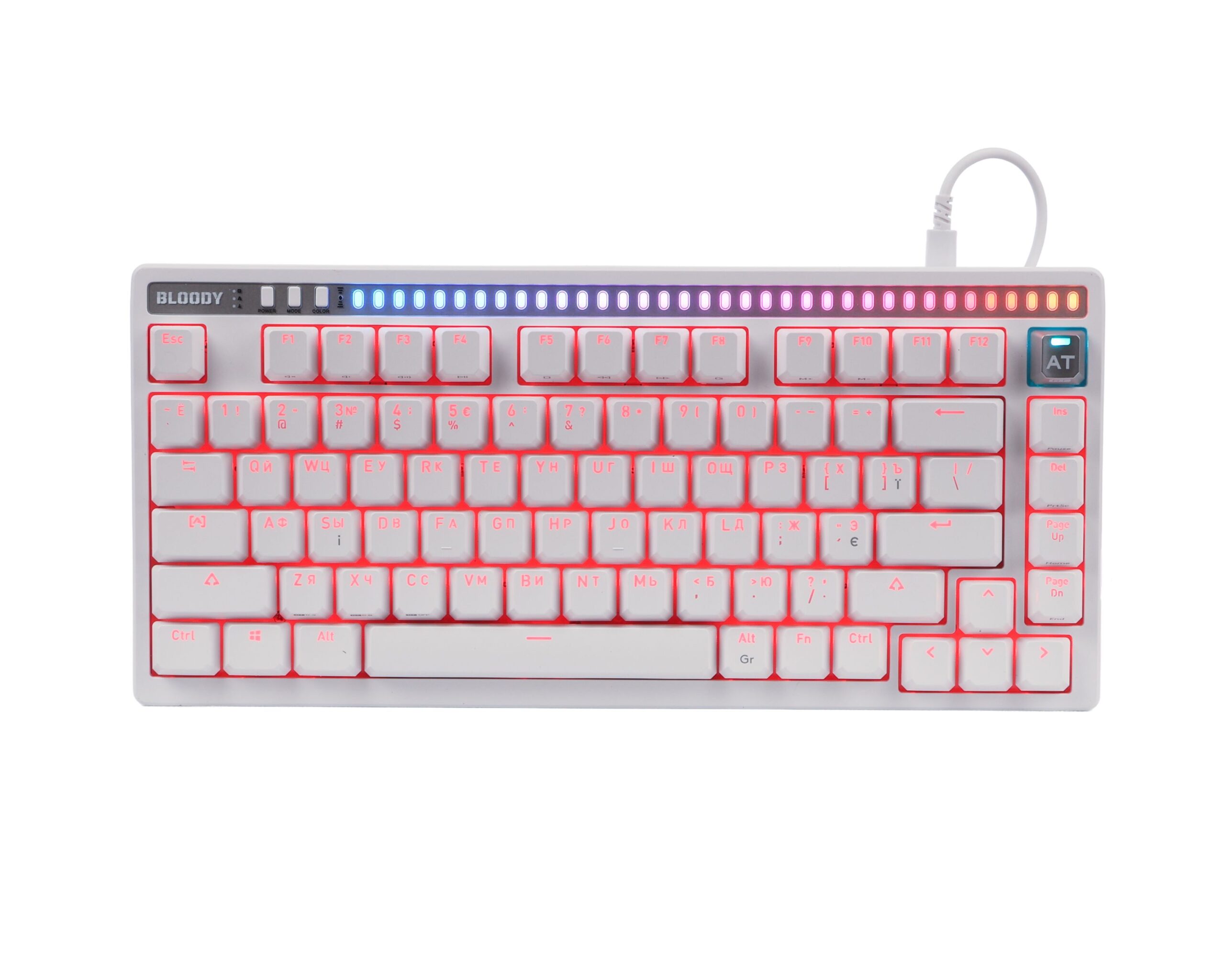 Клавіатура оптична ігрова, USB, RGB підсвічування, Alpha Optical