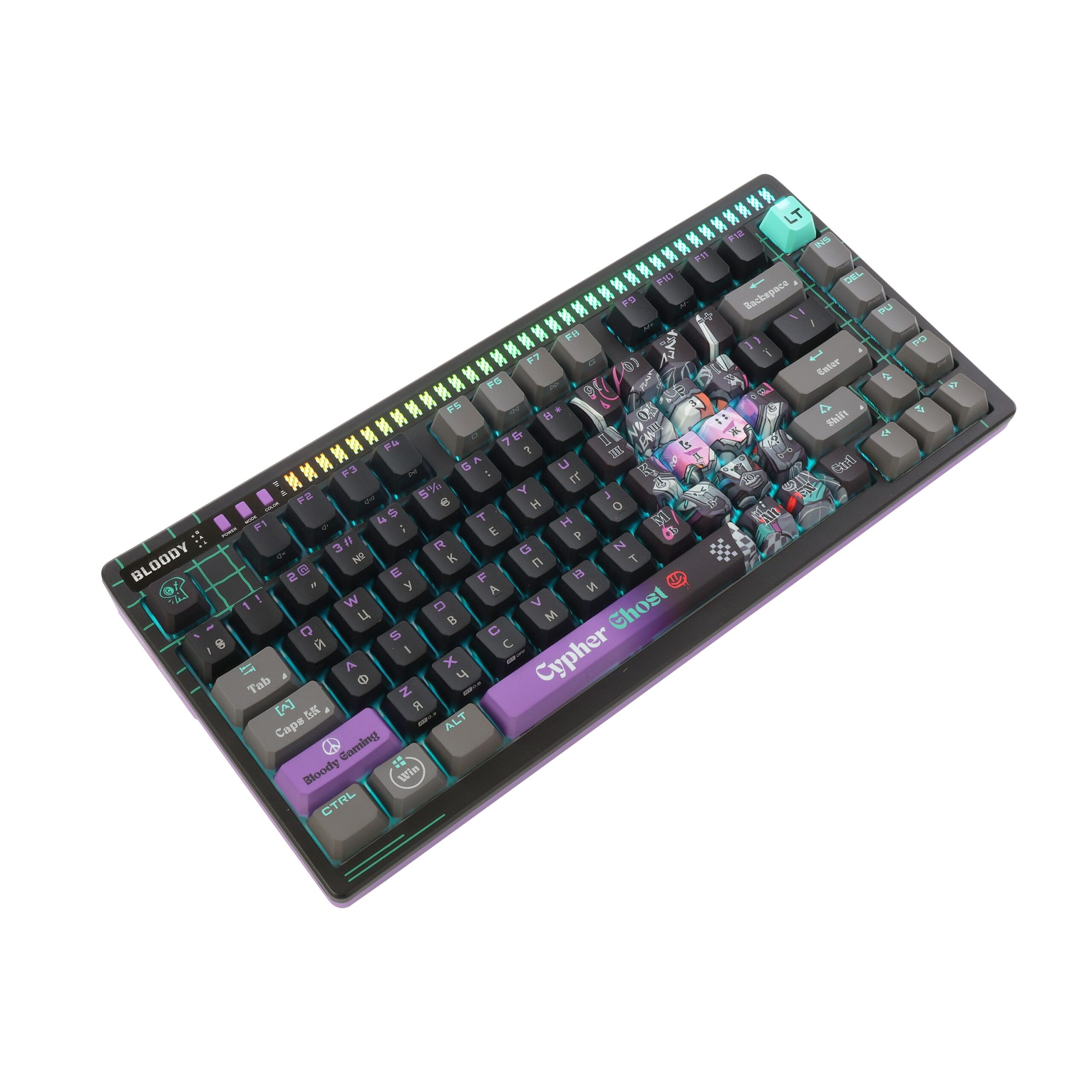 Клавіатура оптична ігрова, USB, RGB підсвічування, Alpha Optical — фото 11